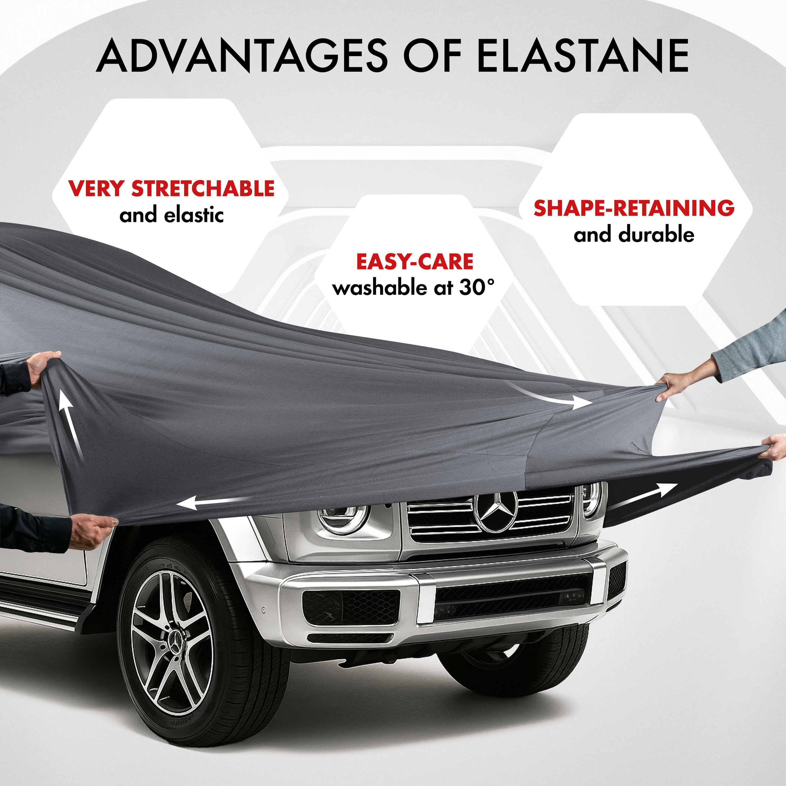 Car cover Indoor Stretch Plus size 10 SUV/VAN anthracite