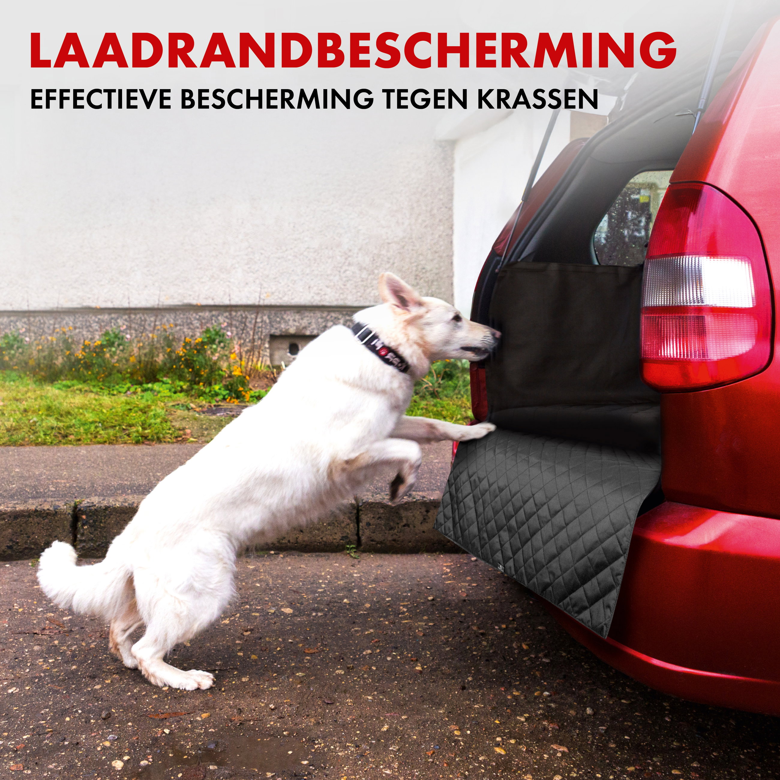 Kofferbakbeschermhoes Bello, kofferbakmat met zijbescherming, universele kofferbakbescherming, hondenbescherming voor de auto, waterafstotende kofferbakmat 13626