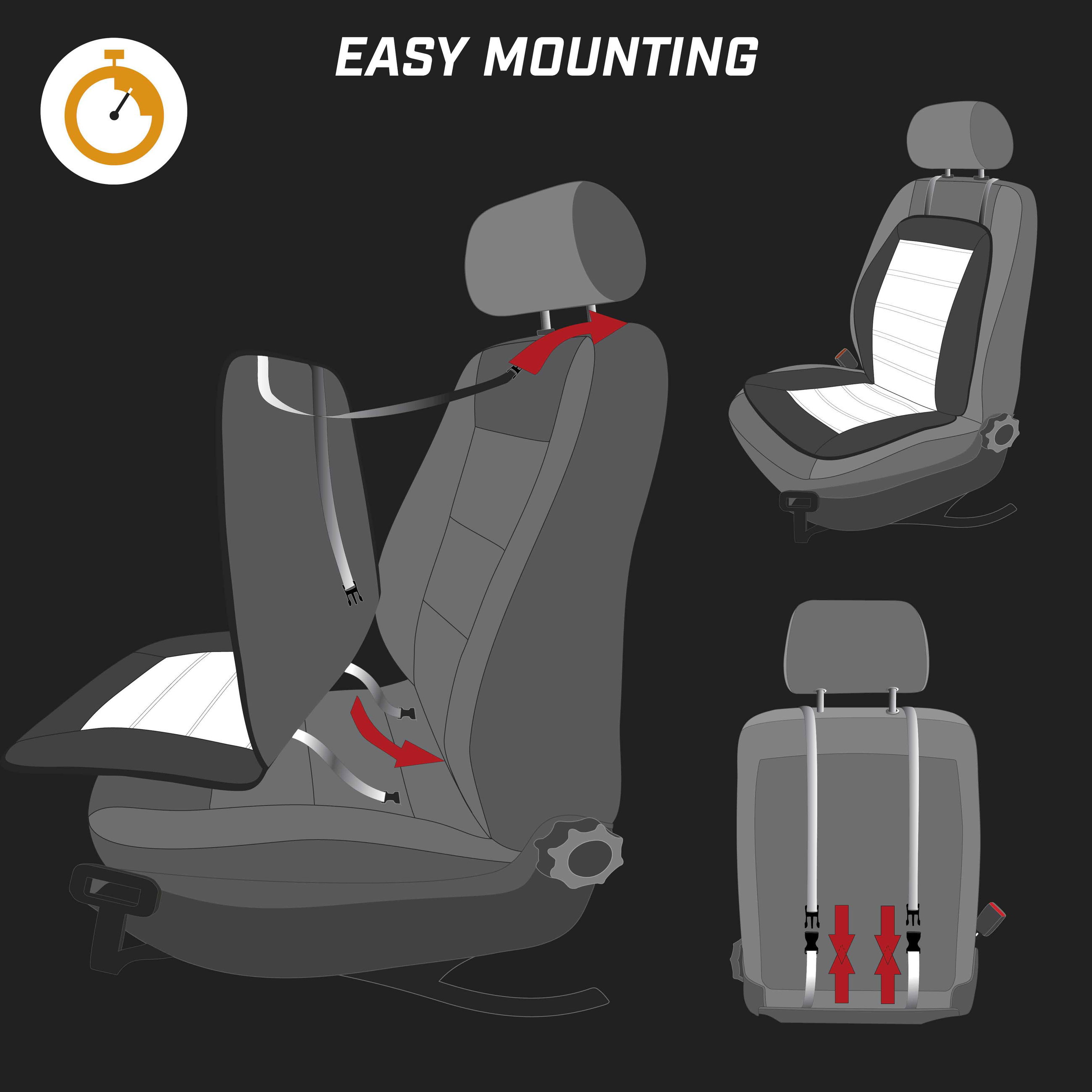 Support de siège de massage Relax Drive, support de siège universel pour voiture avec 5 programmes de massage, 1 pièce
