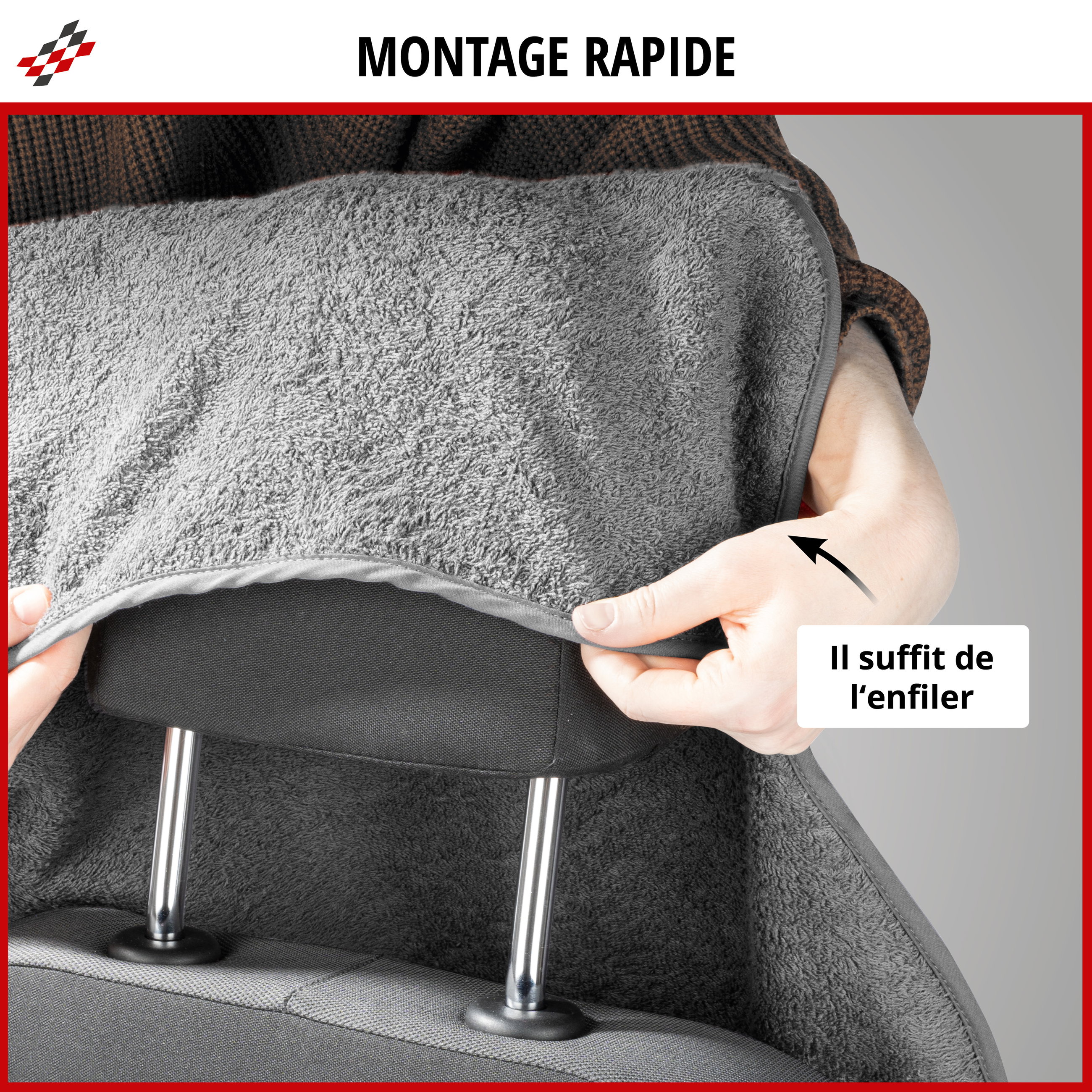 Housse de siège Multicover gris, 1 pièce