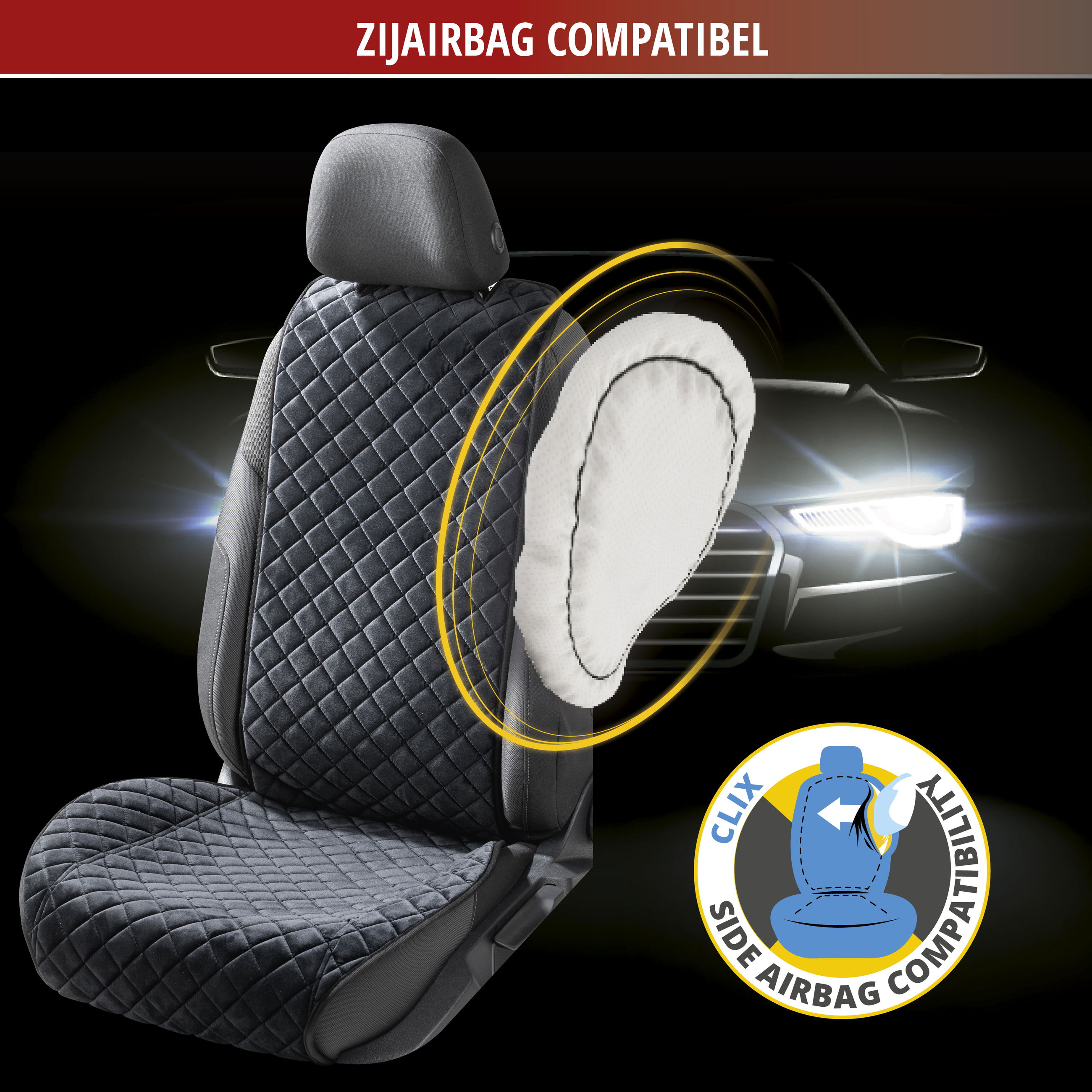 autositze, gequiltet, schwarz, Airbag, Seitenschutz