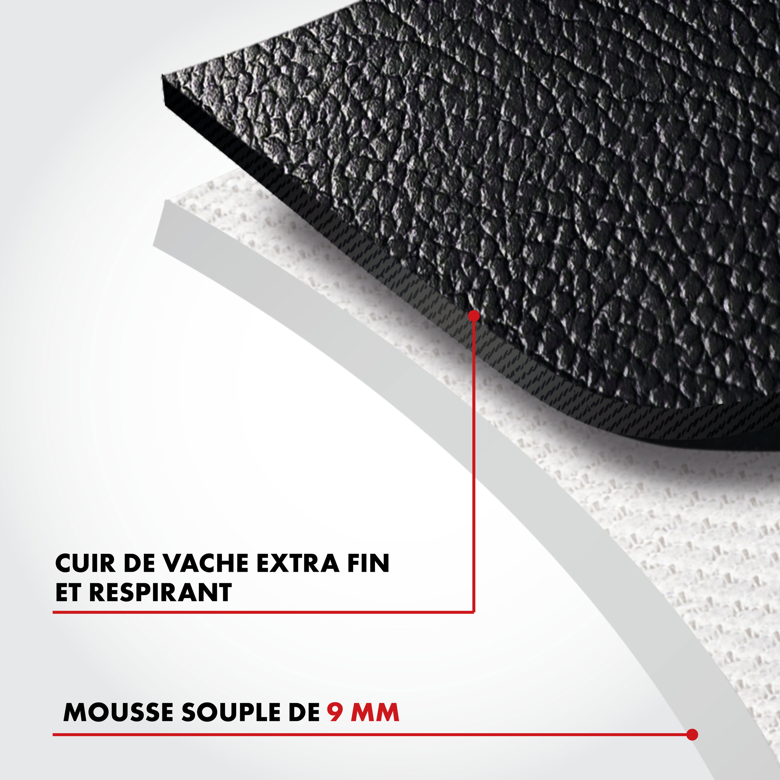 Housse de siège Billy en cuir véritable noir ZIPP-IT, 1 pièce