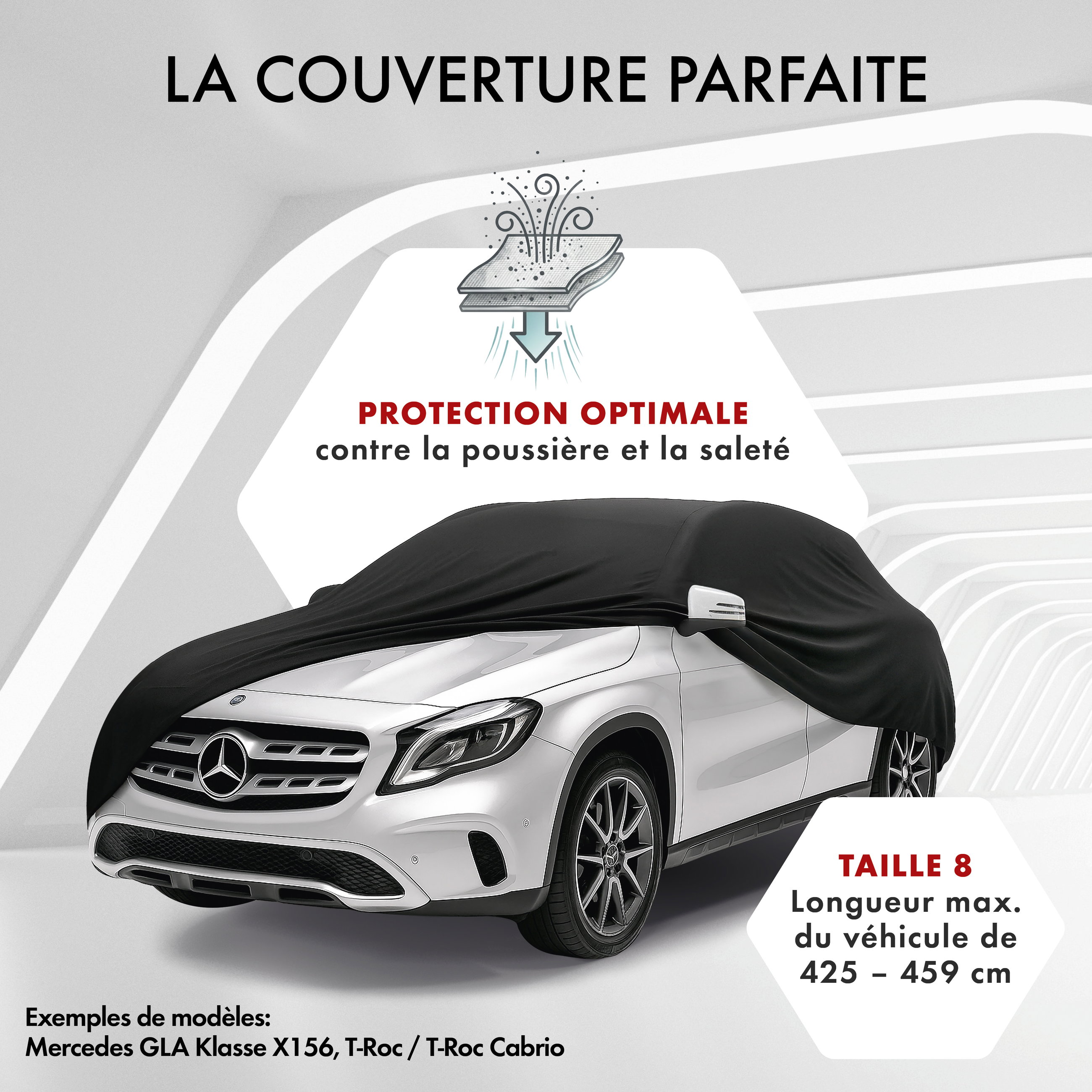 Autodeckung, Autokuschelmantel, Schutzhülle Auto, Fahrzeugschutz, Mercedes Auto
