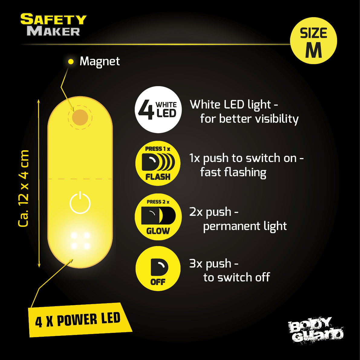 Multilight L, LED-klips gul