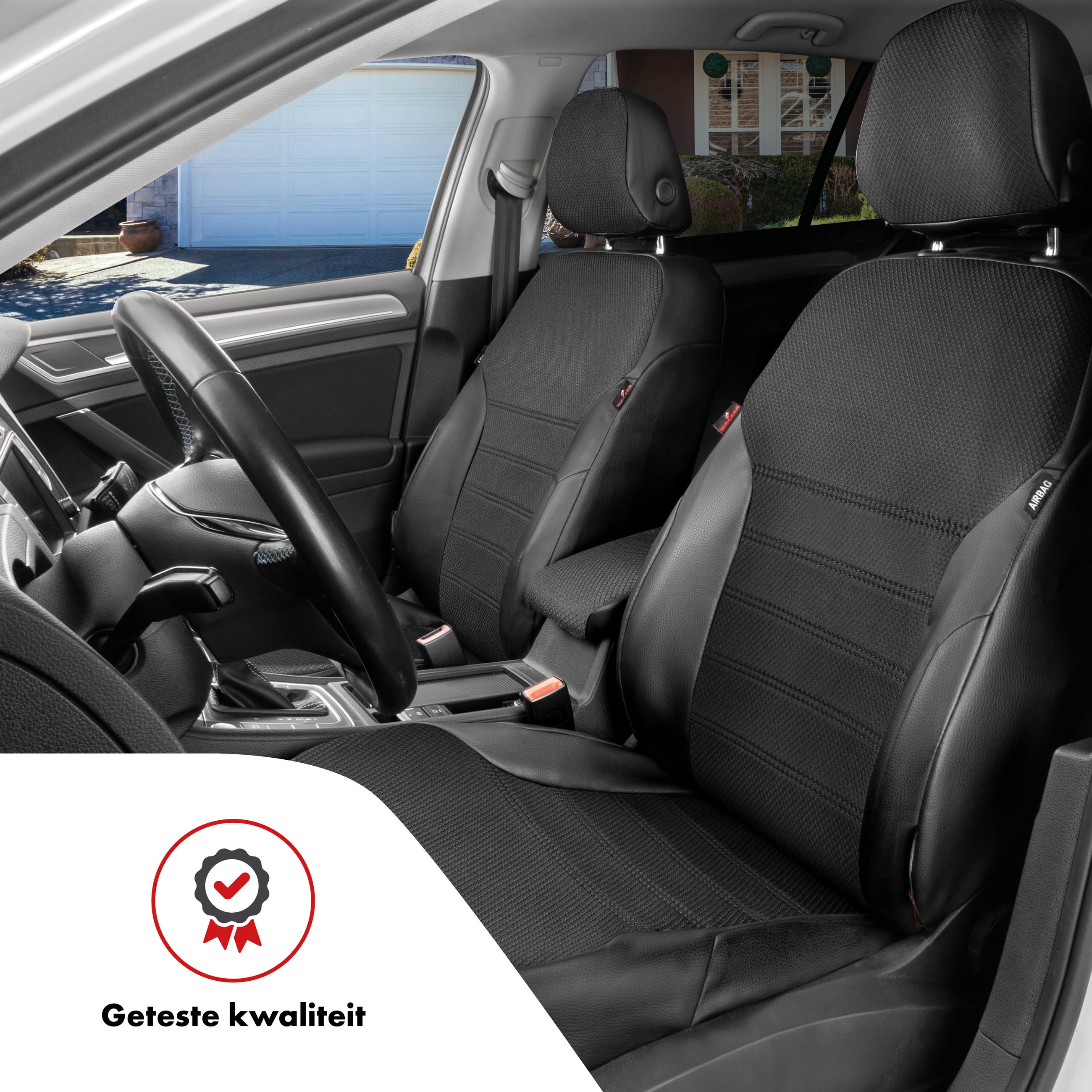 Auto stoelbekleding Aversa geschikt voor BMW X3 (F25) 09/2010-08/2017, 2 enkele zetelhoezen voor standard zetels