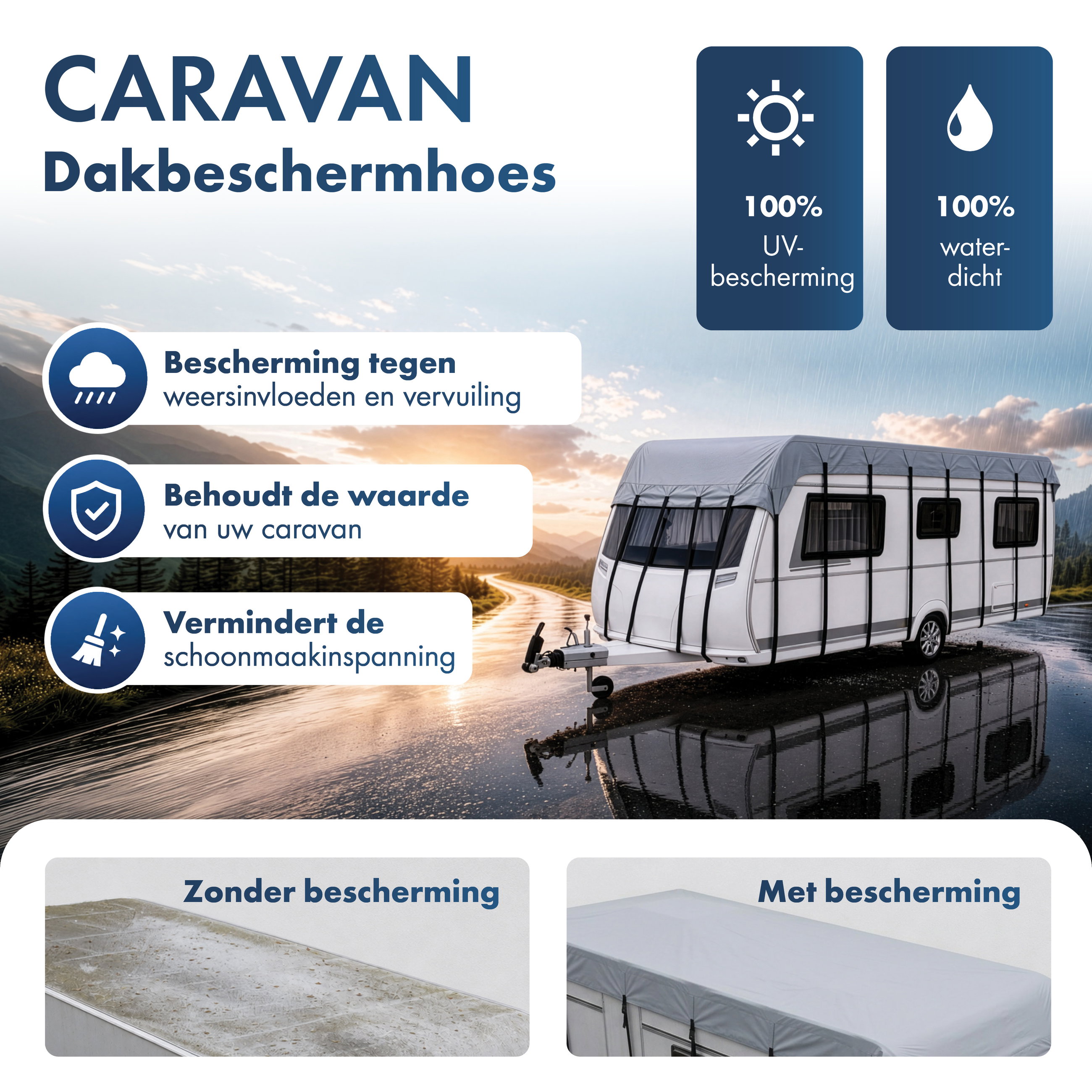 Caravan Dachabdeckung 500x300cm grau