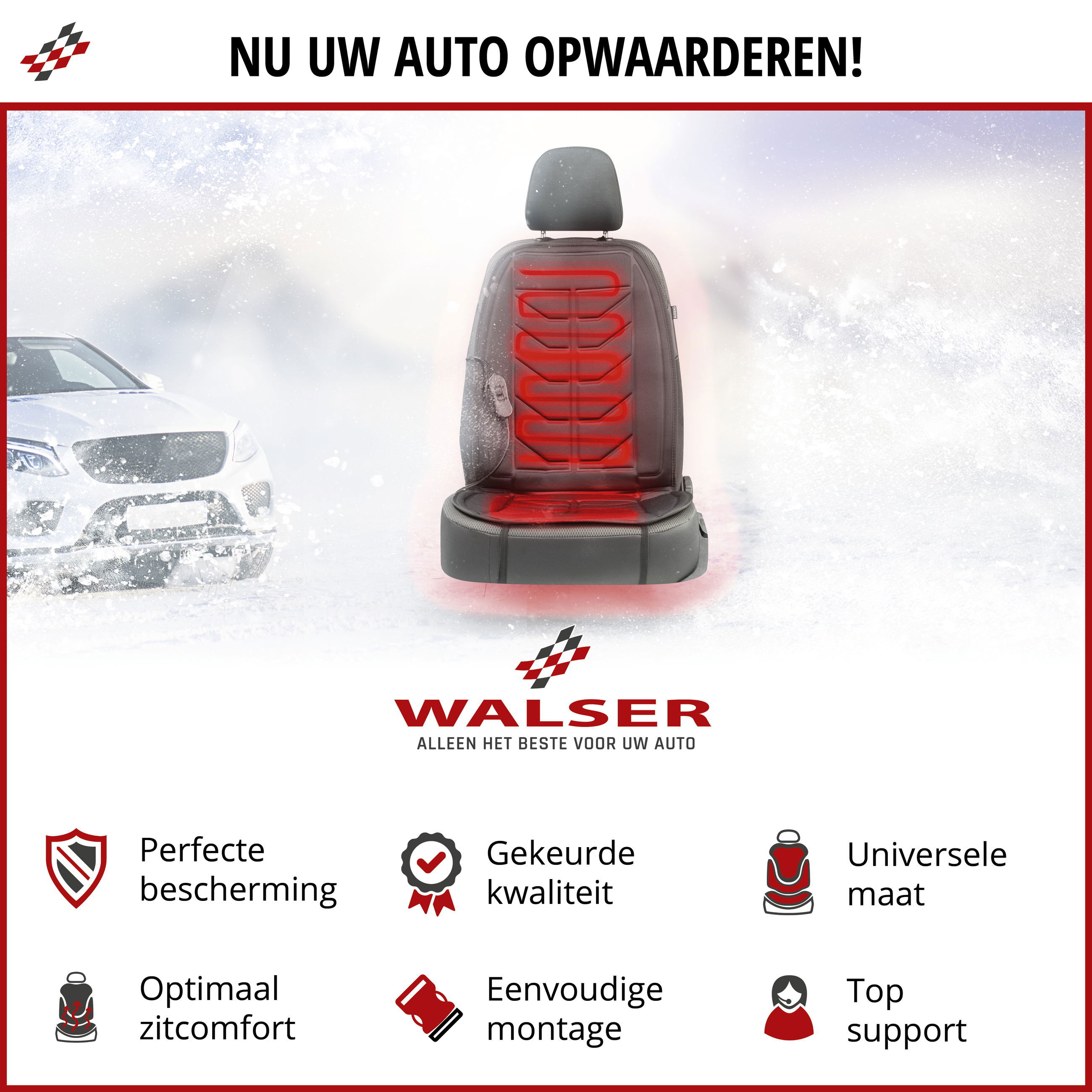 Werbung, Plakat, Auto, Transport, Fahrzeug, auto seat, carsitz, rote farbe, kopfstütze, schalensitz