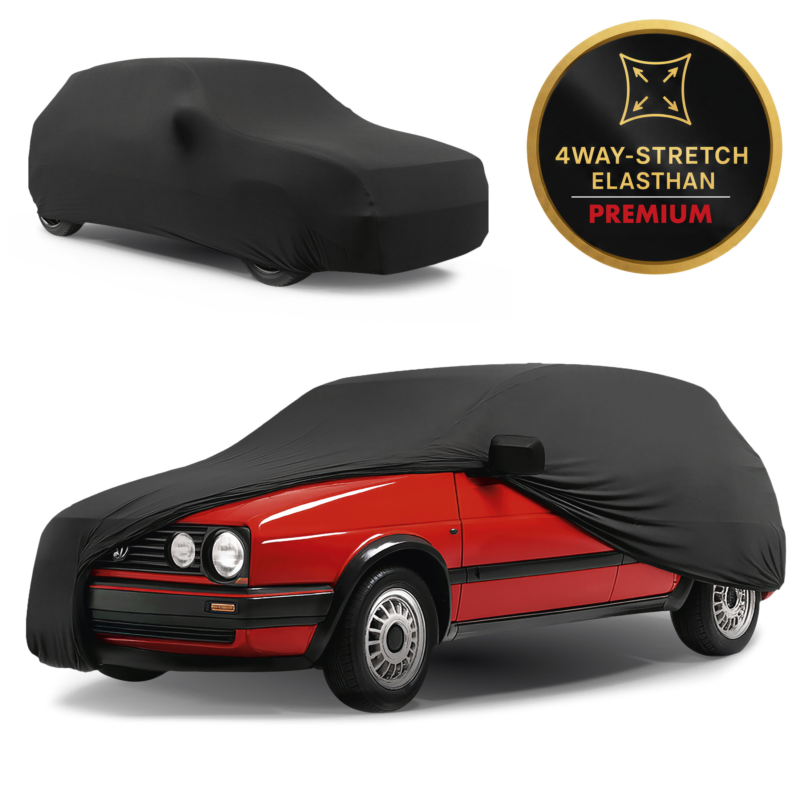 Car cover Indoor Stretch Plus size 1 car black, Walser Onlineshop