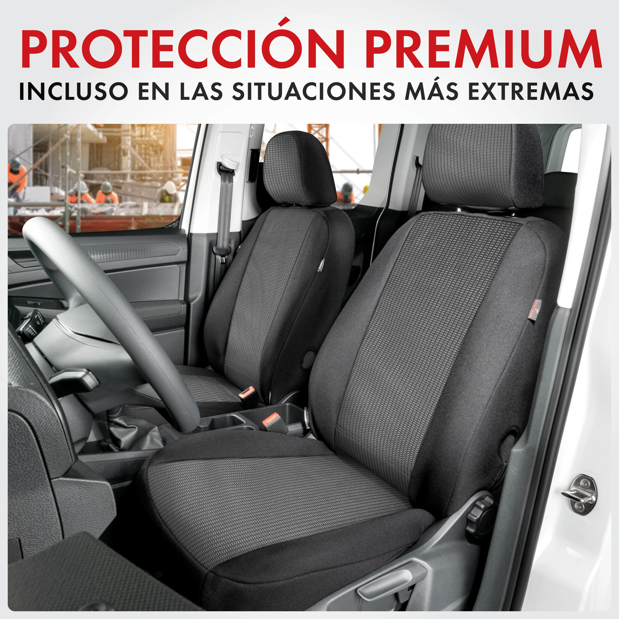 Funda de asiento a medida Performer compatible con Mercedes-Benz Viano/Vito/Mixto (W639), 1 asiento individualfunda copiloto