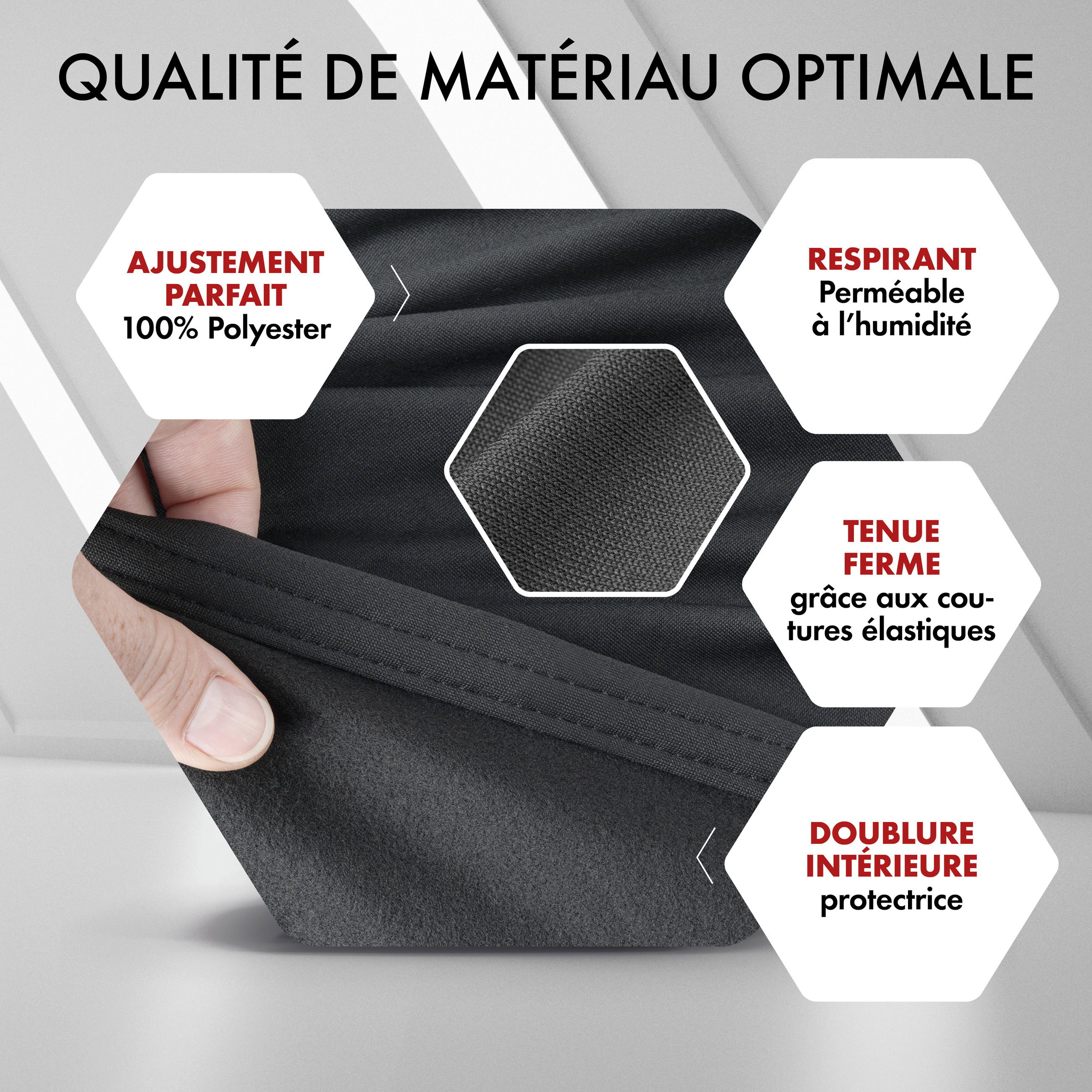 Housse de voiture Indoor Stretch, bâche complet pour l'interieur taille 2 voiture noir