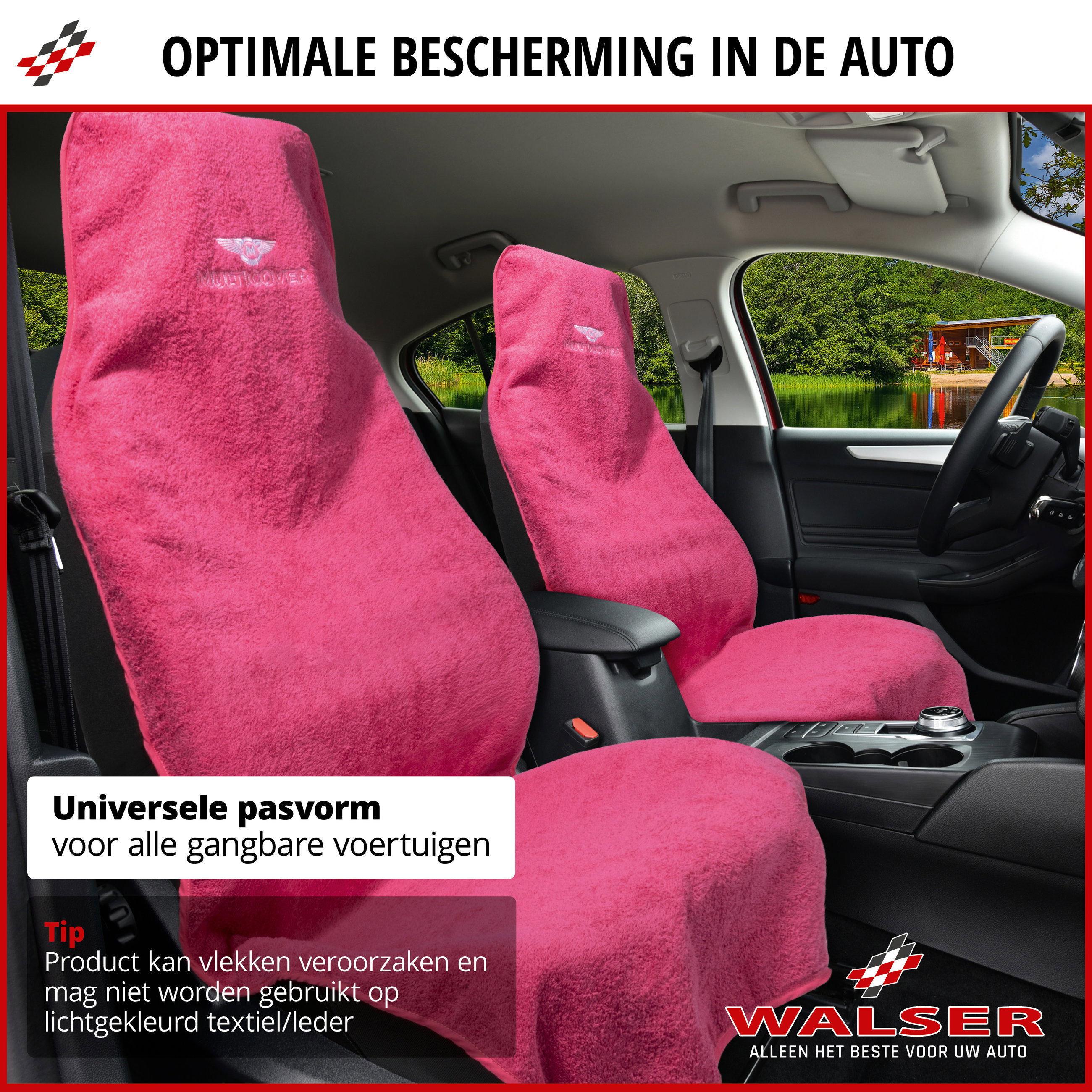 Stoelkussen  Multicover roze, 1 stuk