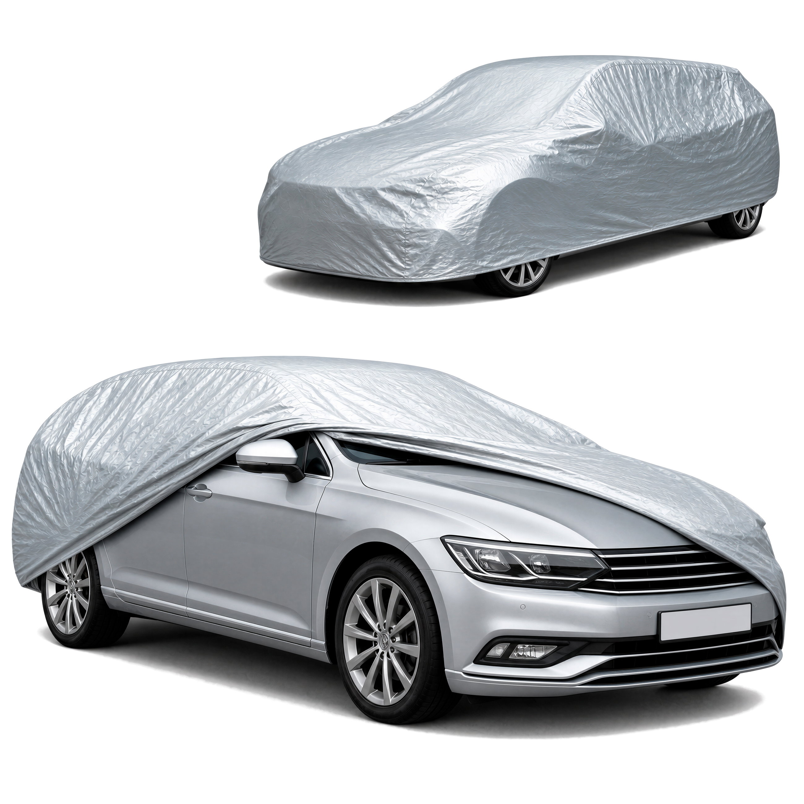 Telone per auto, telone auto garage completo Combi misura L argento