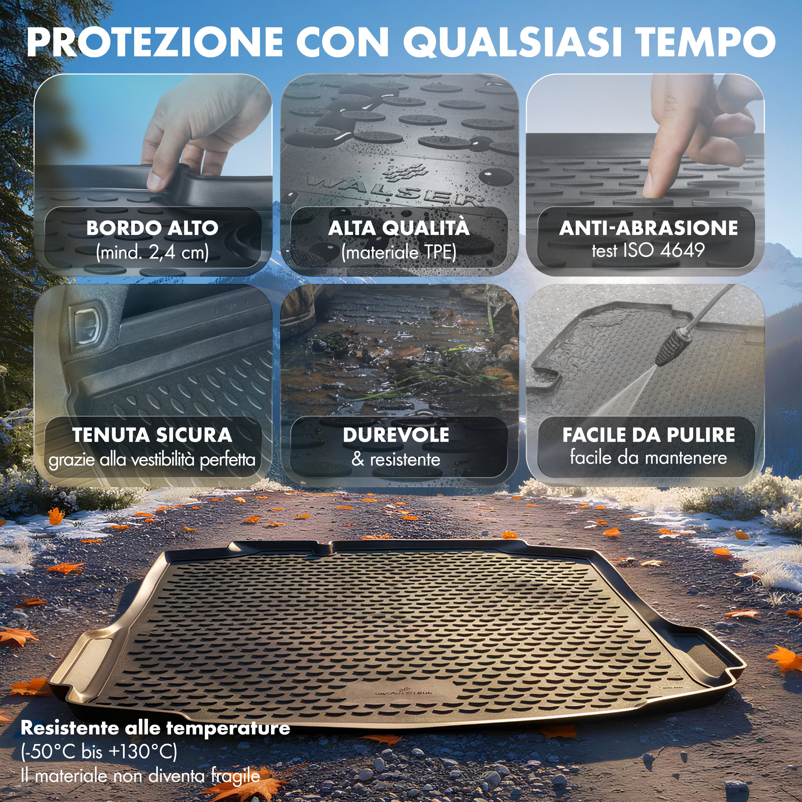 Vasca baule su misura XTR per Nissan Qashqai 12/2006-04/2014, non adatto alla versione estesa
