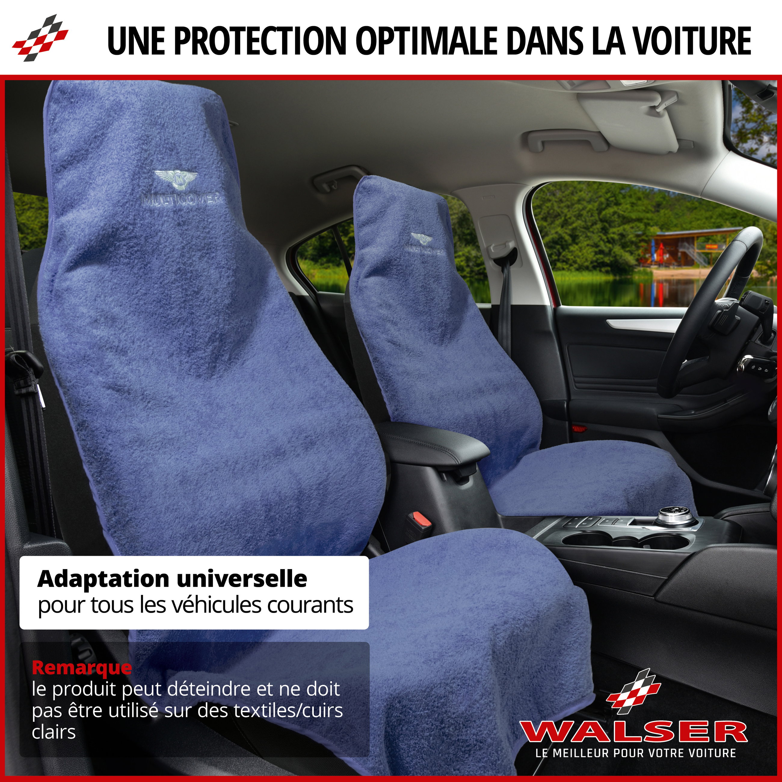 Housse de siège Multicover bleu marine, 1 pièce