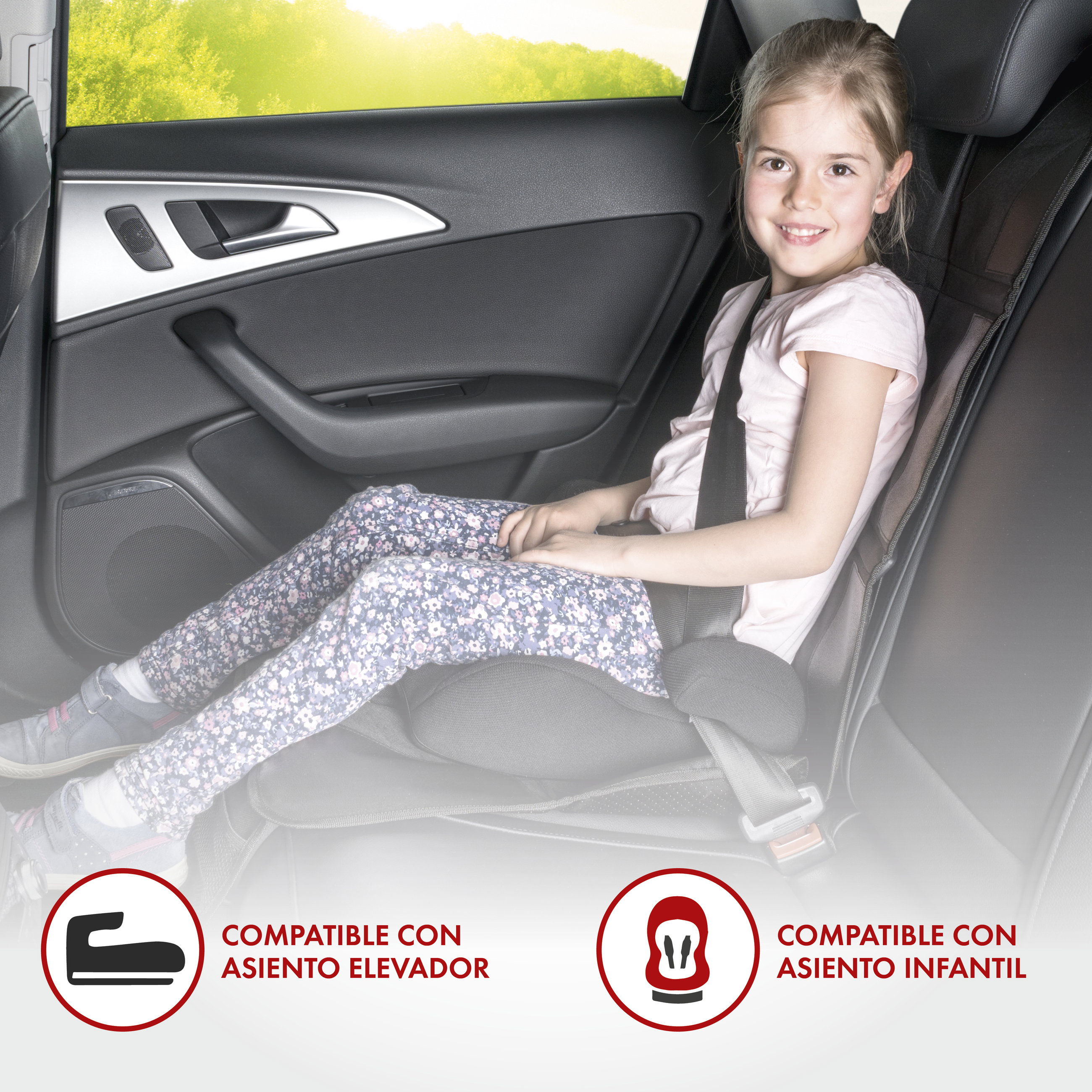 Kissen, Gürtel, Kind, Mädchen, Person, Kind im Auto, Autositzerweiterung, Sitzgurt, Gurtzeug, Floral Leggings