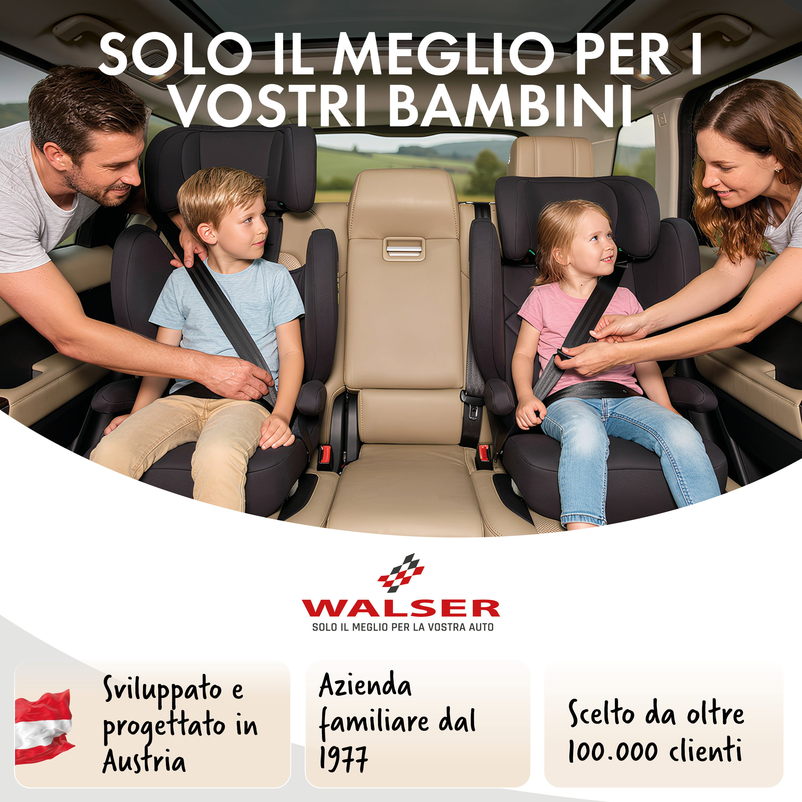 Seggiolino auto Numa, seggiolino confortevole (3-8 anni) 100-150 cm, seggiolino auto 2in1 con schienale rimovibile e poggiatesta regolabile ECE R 129 certificato nero