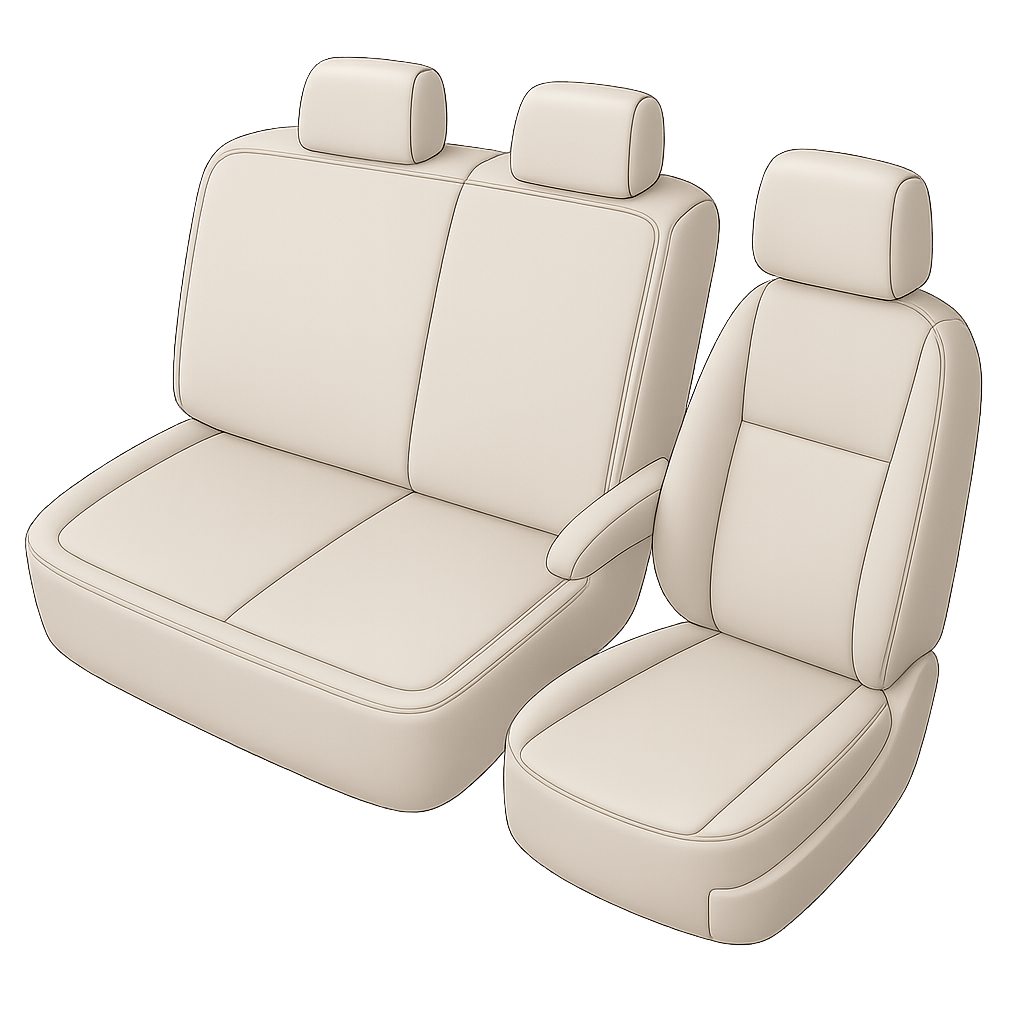 Passform Premium Sitzbezug für Peugeot Partner Tepee 2008-Heute, Einzelsitzbezug vorne und Doppelbankbezug