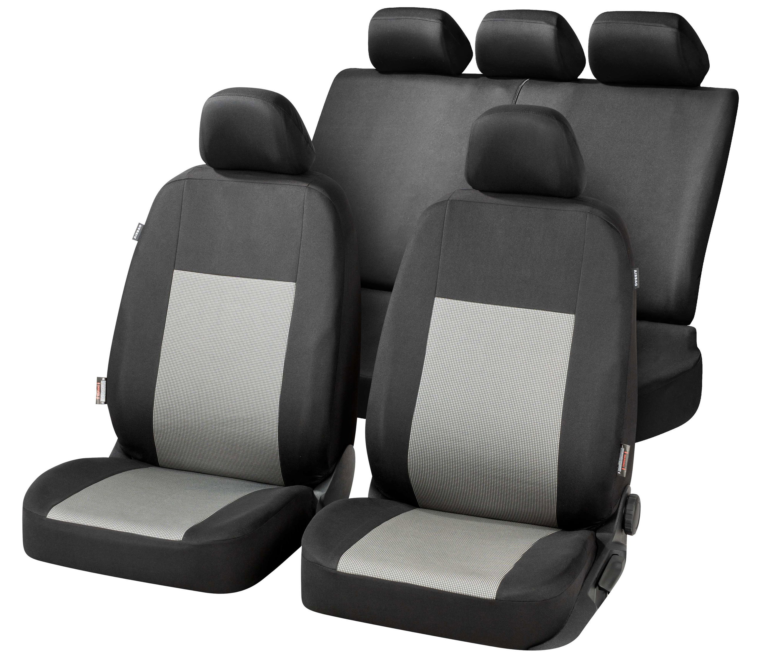 Housses de sièges Belmont noir/gris kit complet