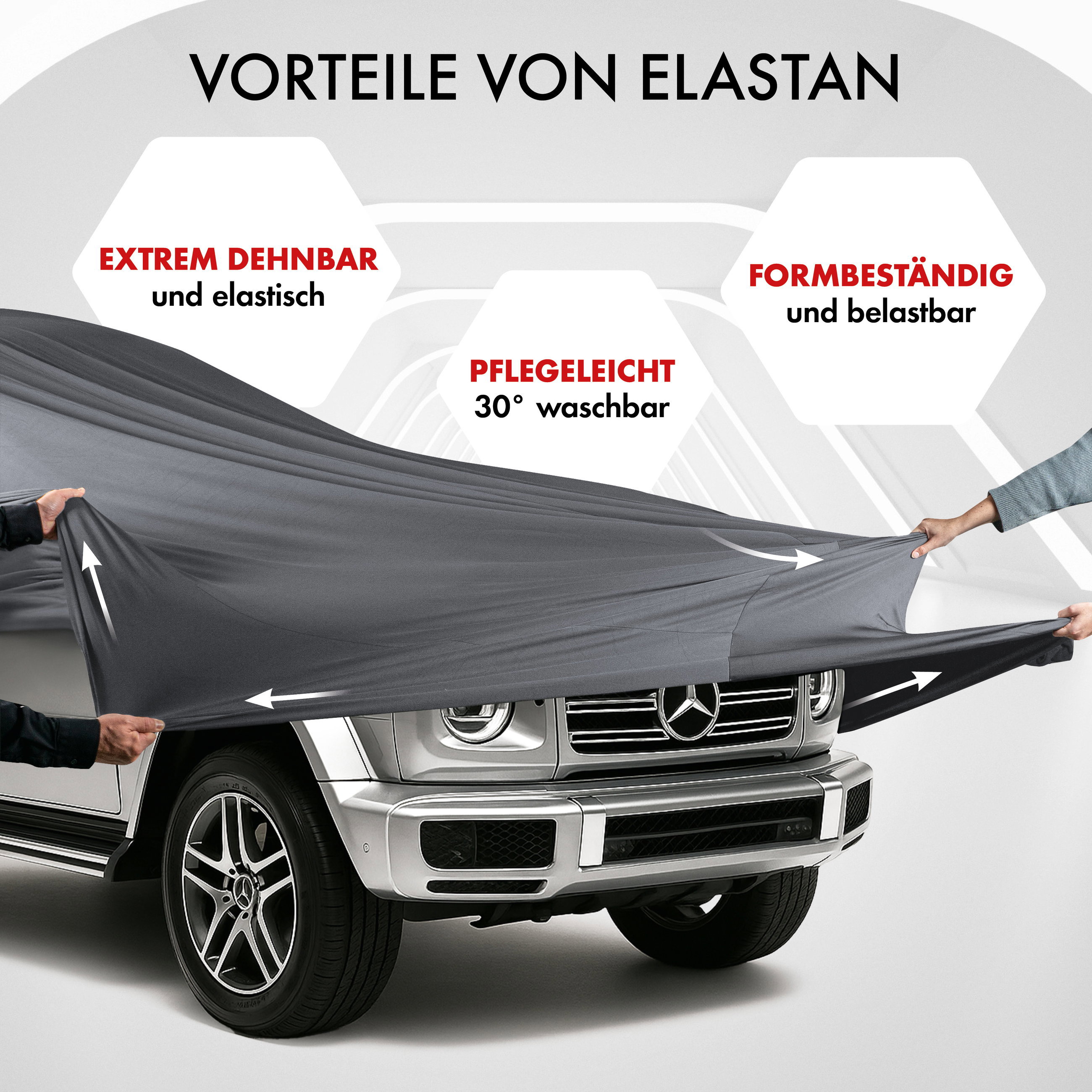 Autoplane Indoor Stretch Plus, PKW-Abdeckplane Größe 10 SUV/VAN anthrazit