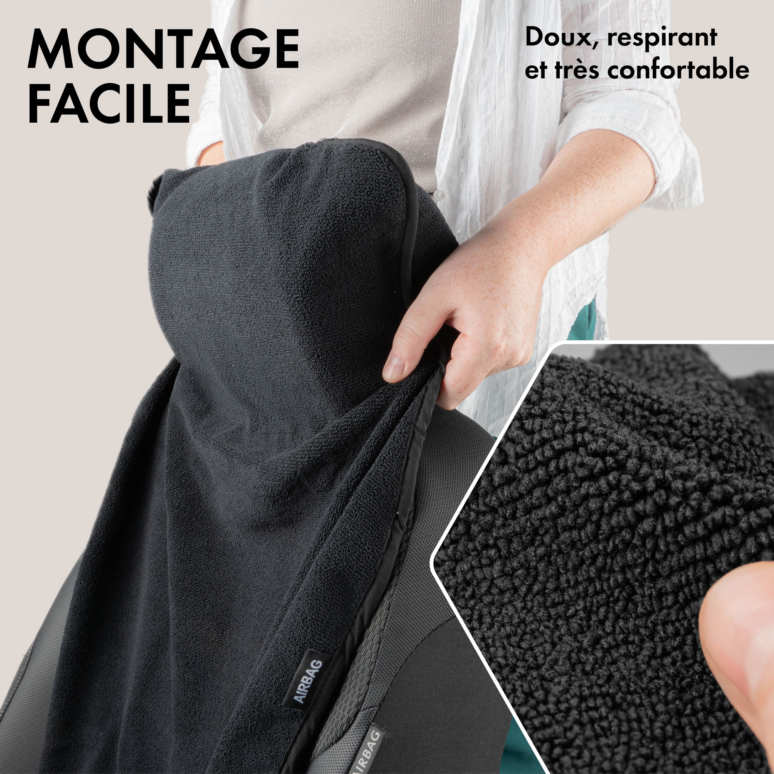 Rucksack, Schaumstofffutter, Fleece, Filz-/Fleece-Decke, Kissenbezug