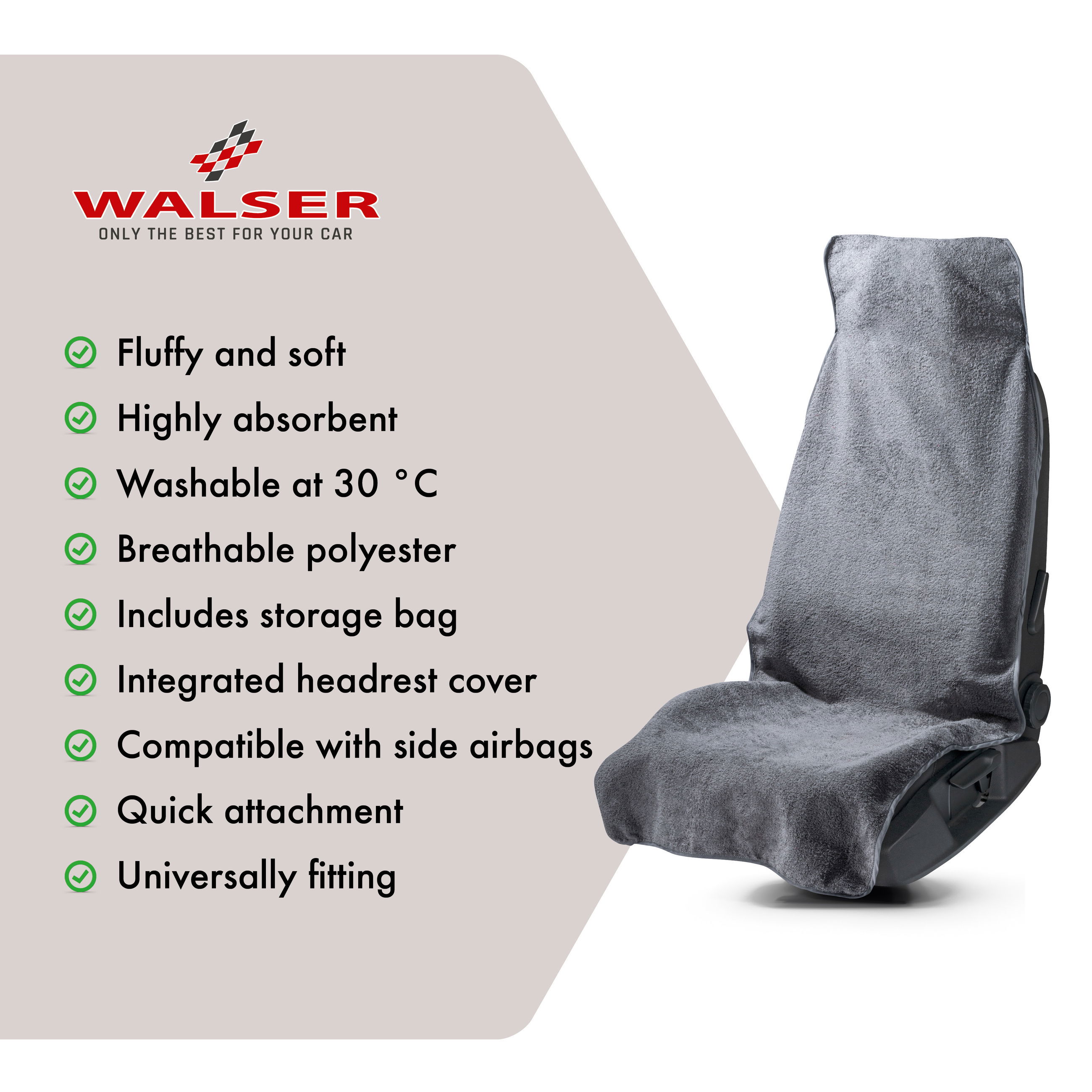 Autozubehör, Autositzbezug, Sitzbezug, Fleece-Stoff, Universell passend, autokindersitzbezug, Sitzbezug, Fleece, Grau, universell