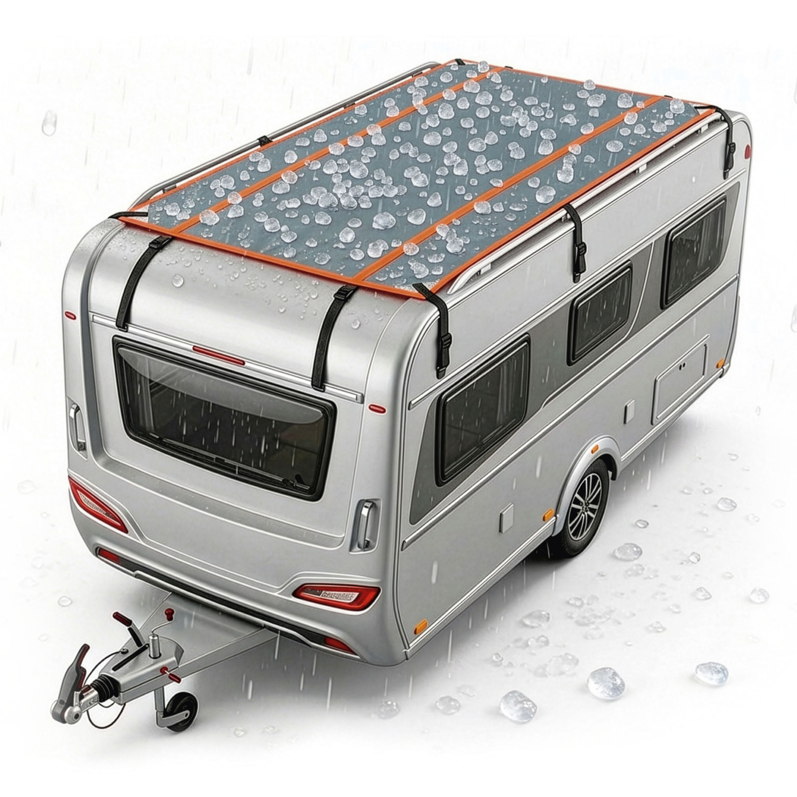 Wohnwagen, Caravan, Dachlast, Regenband?, Aufl?, Wohnmobil, Reisemobil, Dachträger, Caravan, Paketdach