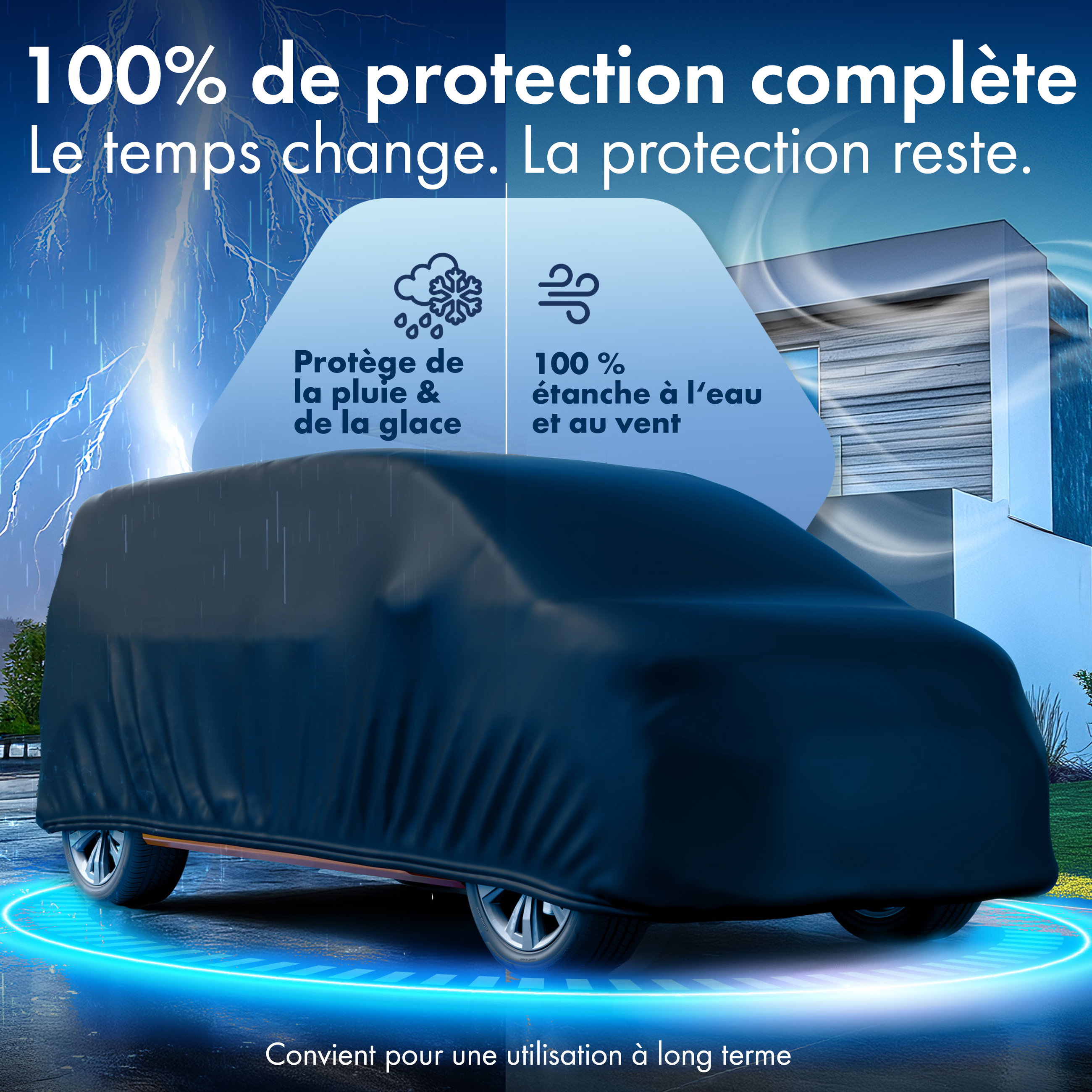 Housse de voiture All Weather, bâche pour bus taille 11 noir