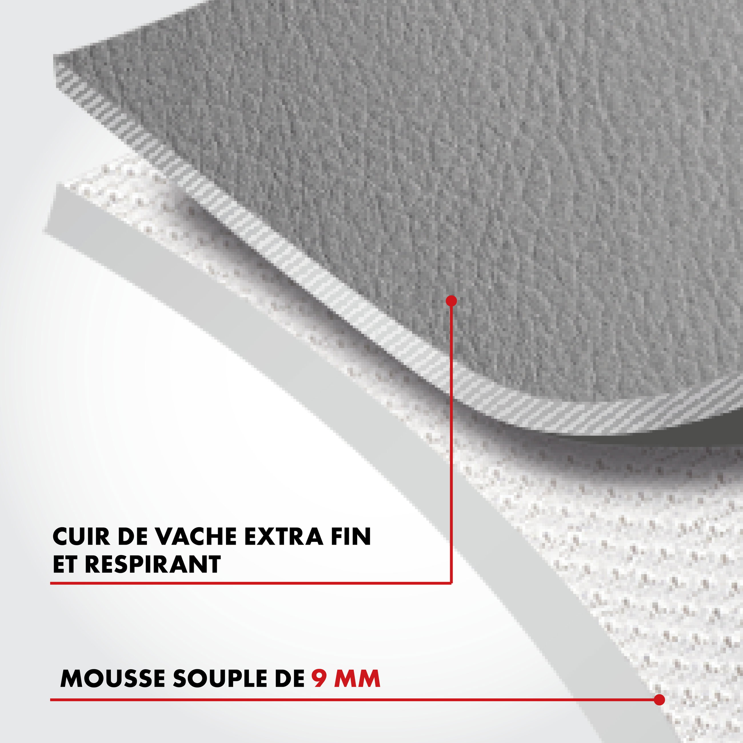 Housse de siège Billy en cuir véritable gris ZIPP-IT, 1 pièce