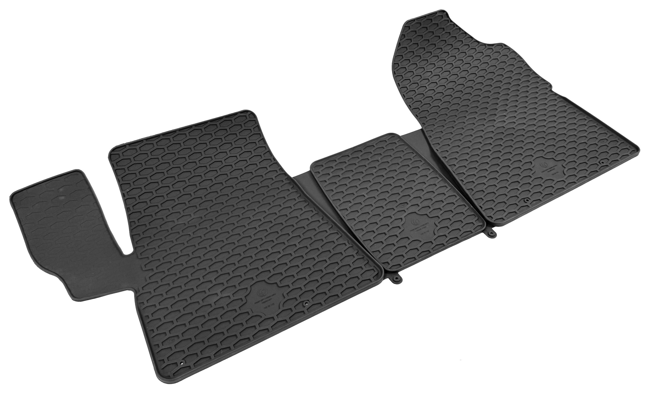 Fahrzeugmatte, Auto Fußmatte, Gummimatte, Kofferraumklein, Rutschfest, Auto-Matten, Kofferraum-Matte, Gummi-Matte, 3-teilige Matte, strukturierte Oberfläche