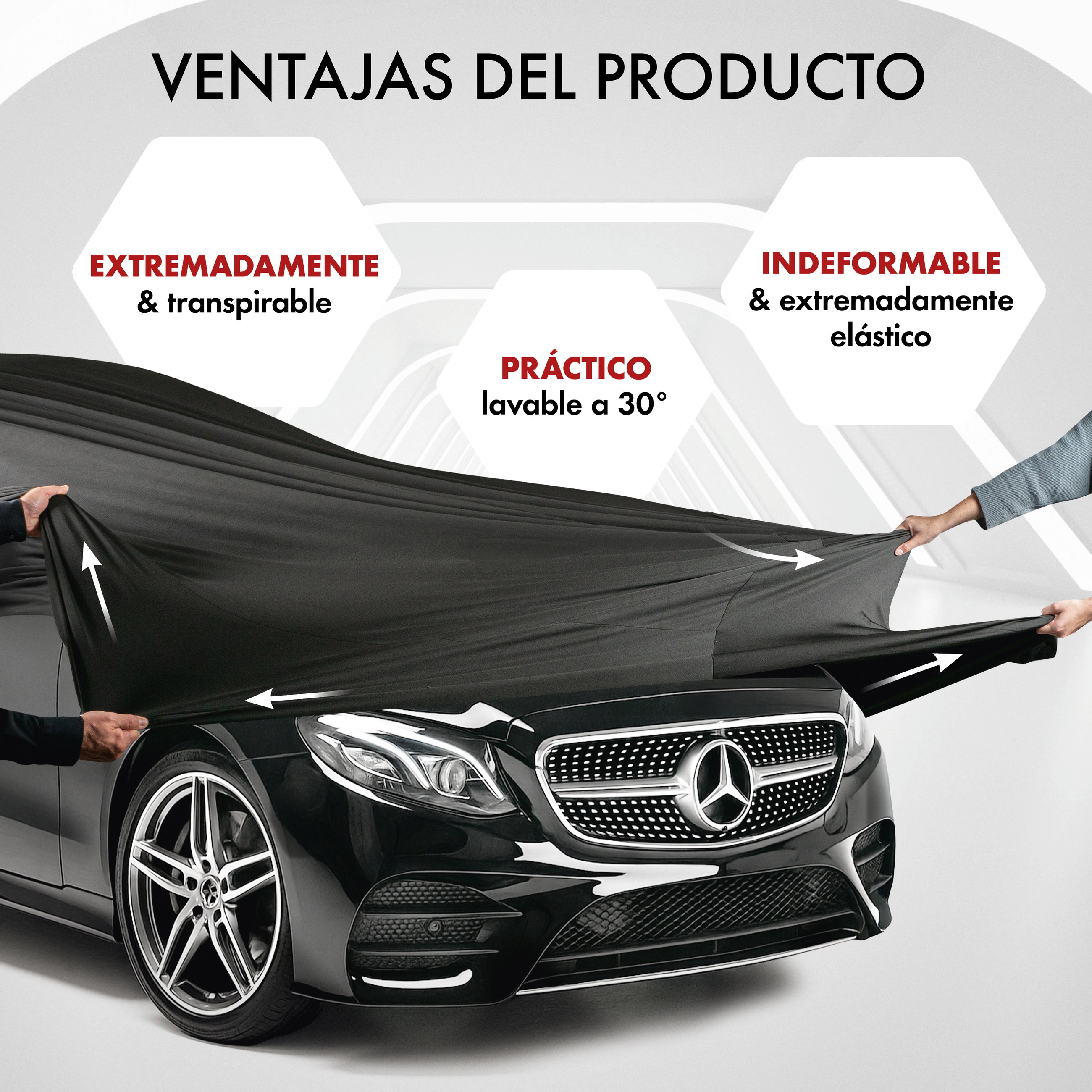 Autoabdeckung, Kfz-Abdeckung, Mercedes-Benz, Autohülle, Schwarz