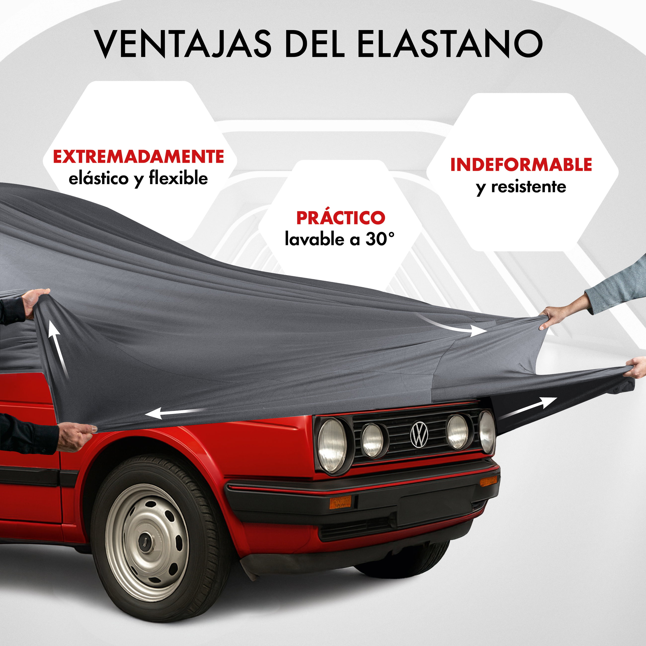 Funda de coche interior Stretch Plus, cubierta protectora de coche talla 1 coche antracita