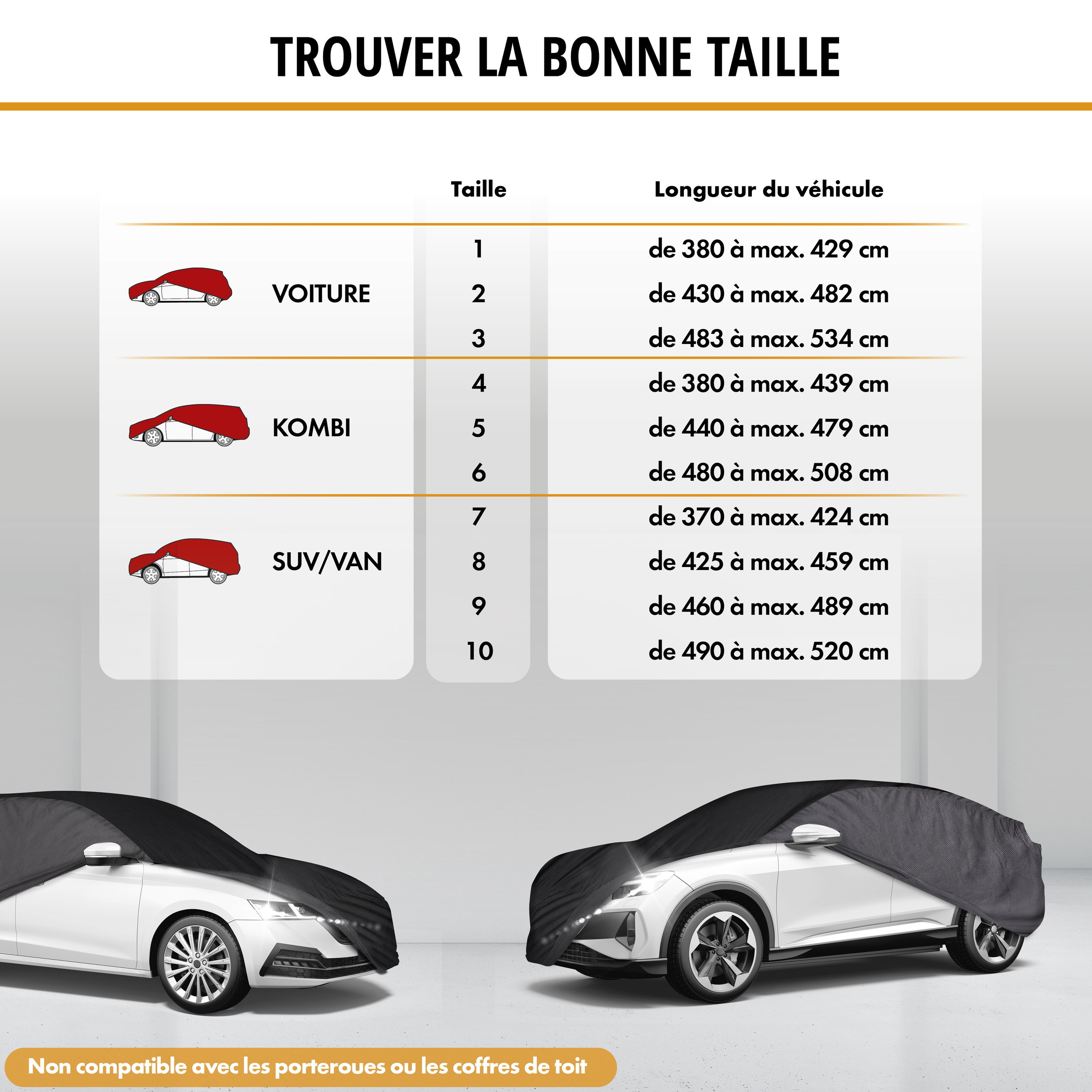 Housse de voiture Indoor Eco, bâche complet pour l'interieur taille 2 voiture noir