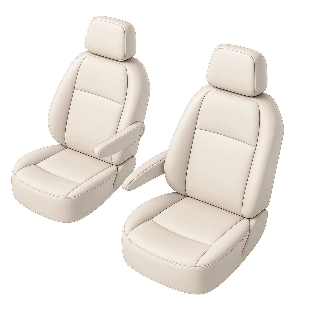 Premium Coprisedili per Fiat Talento 06/2016-Oggi, 2 coprisedili singoli anteriori + 2 copri bracciolo