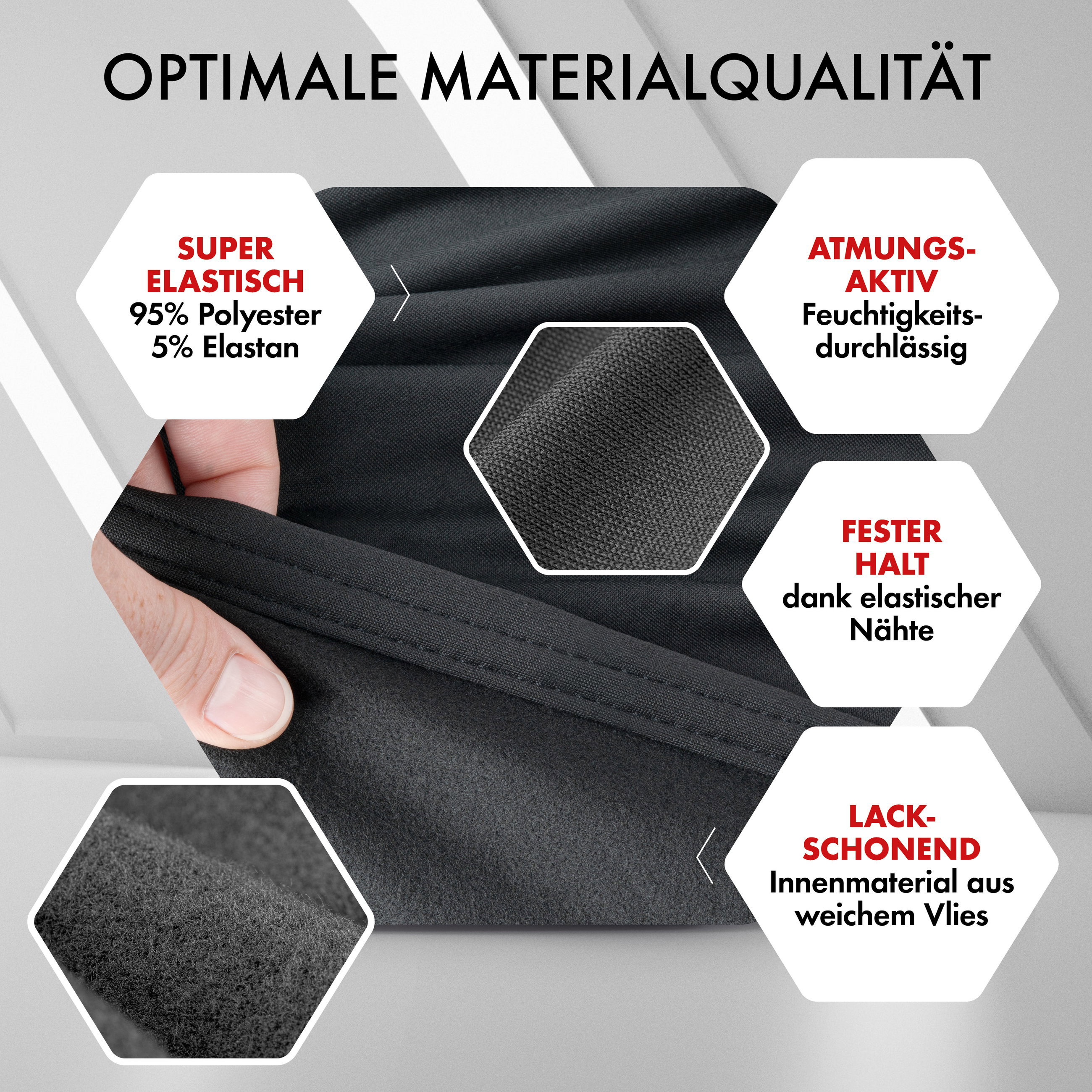Autoplane Indoor Stretch Plus, PKW-Abdeckplane Größe 2 PKW schwarz