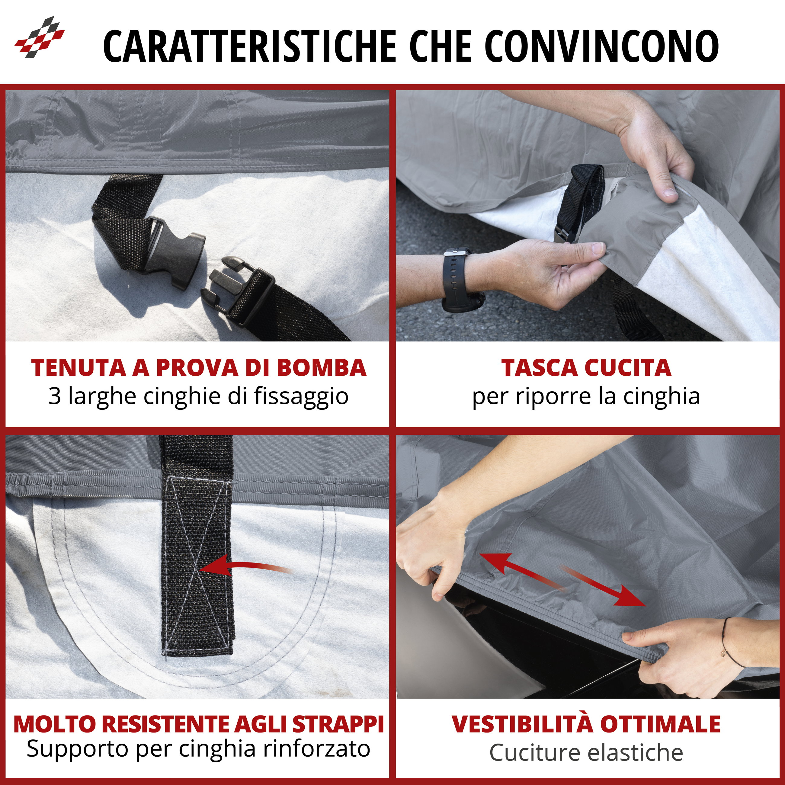 Premium Telo Copriauto Premium All Weather Plus, coperture da esterno, garage completo Misura 1 Auto grigio