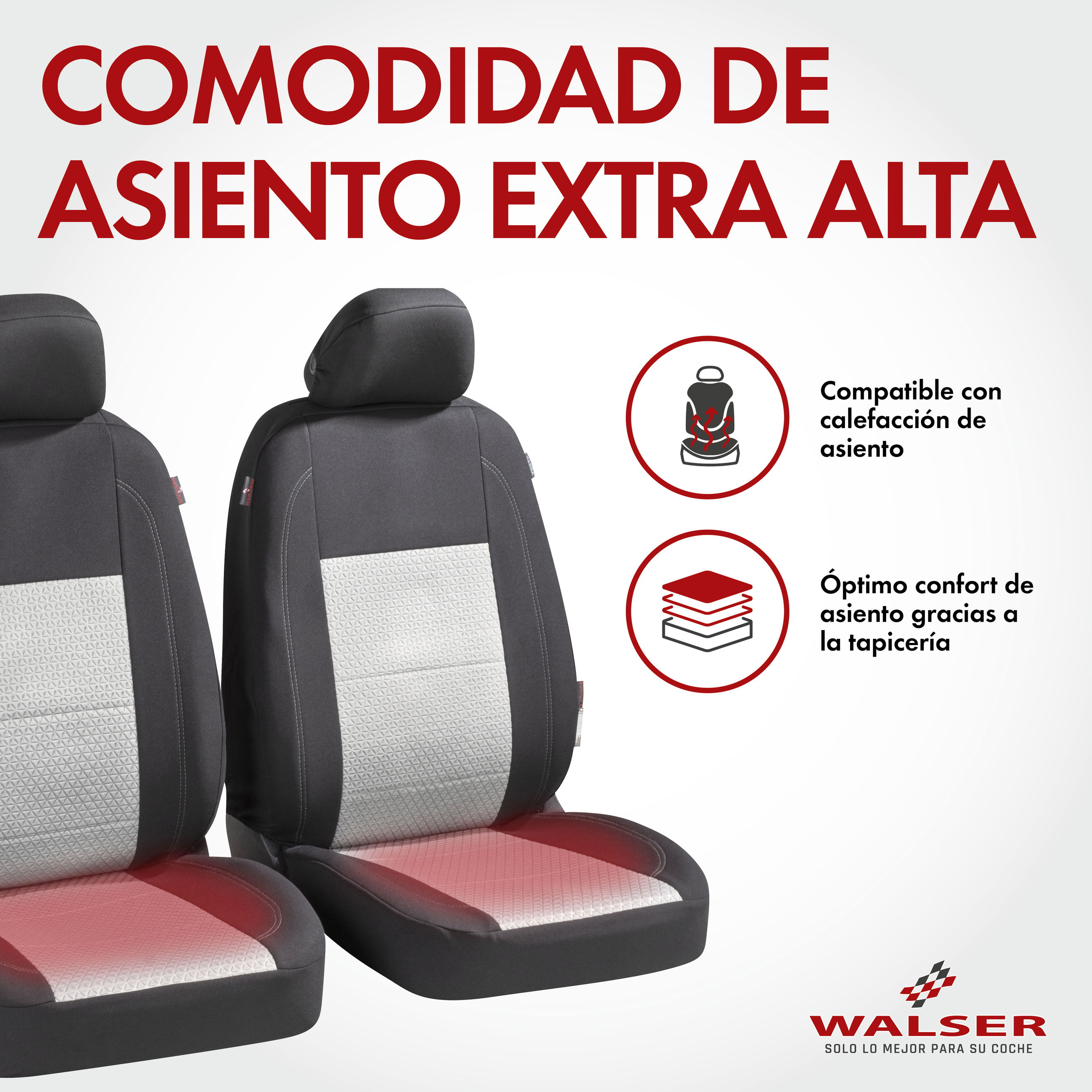 Funda de asiento ZIPP-IT Premium Avignon, fundas protectoras de coche juego completo con sistema de cremallera negro/plateado
