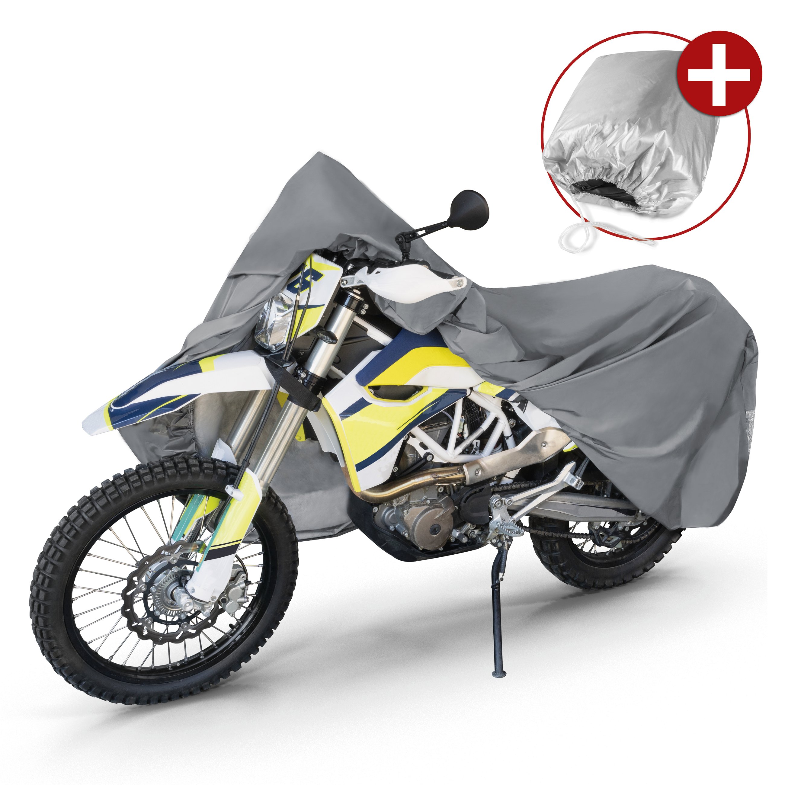 Motorcycle with cover clearance