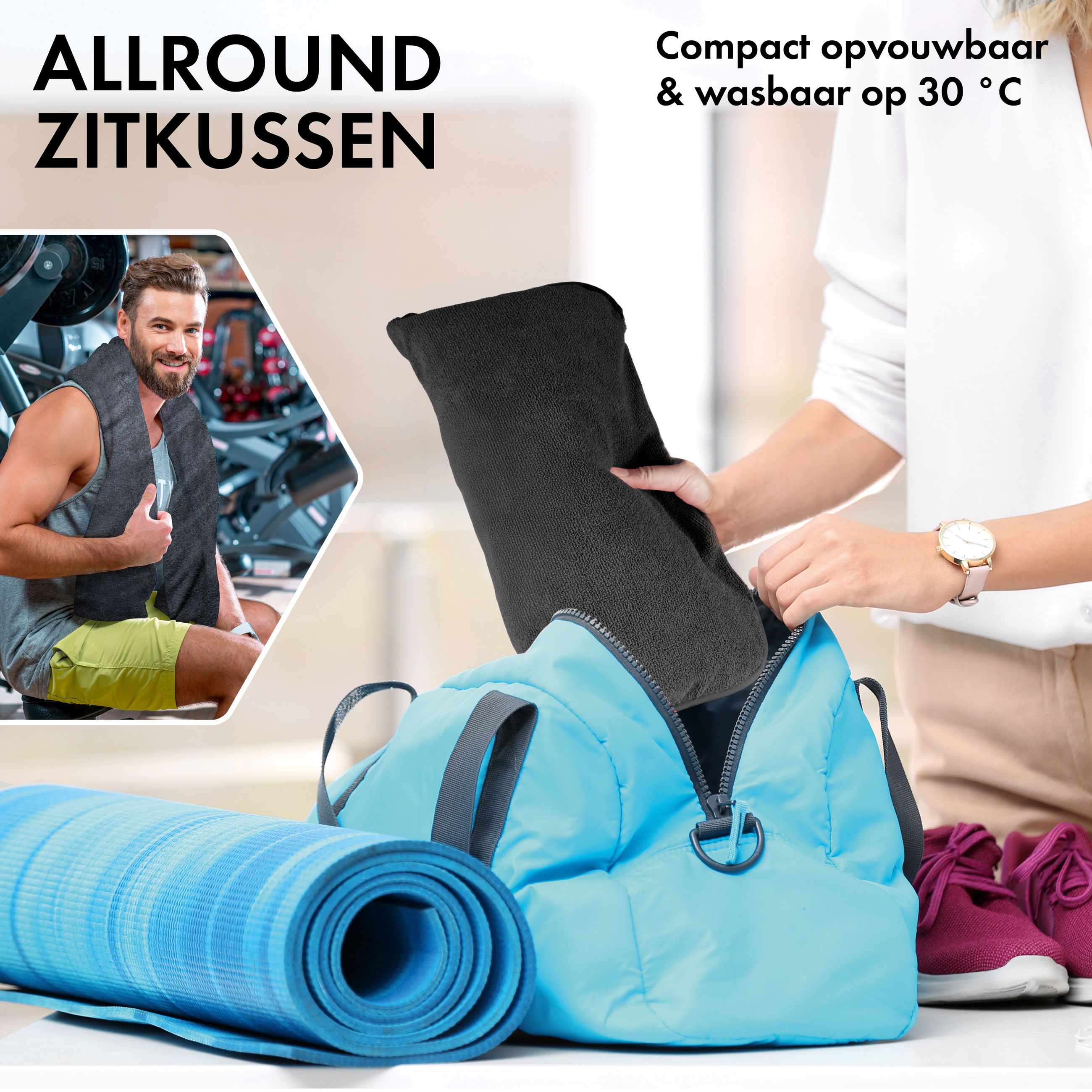 Yogamatte, Fitness-Tasche, Reisehülle, schwarze Hülle, Fitness-Zubehör