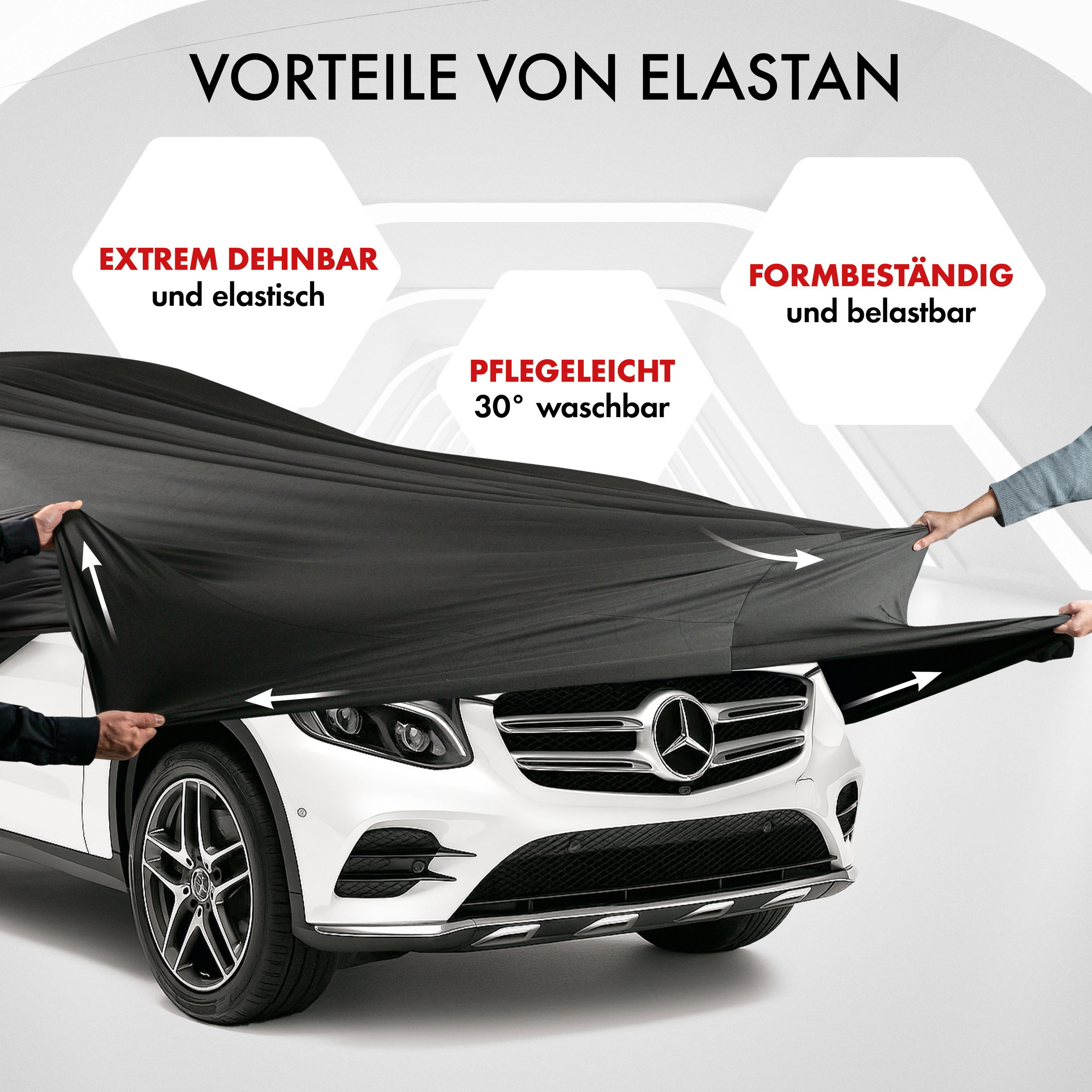 Autoplane Indoor Stretch Plus, PKW-Abdeckplane Größe 9 SUV/VAN schwarz