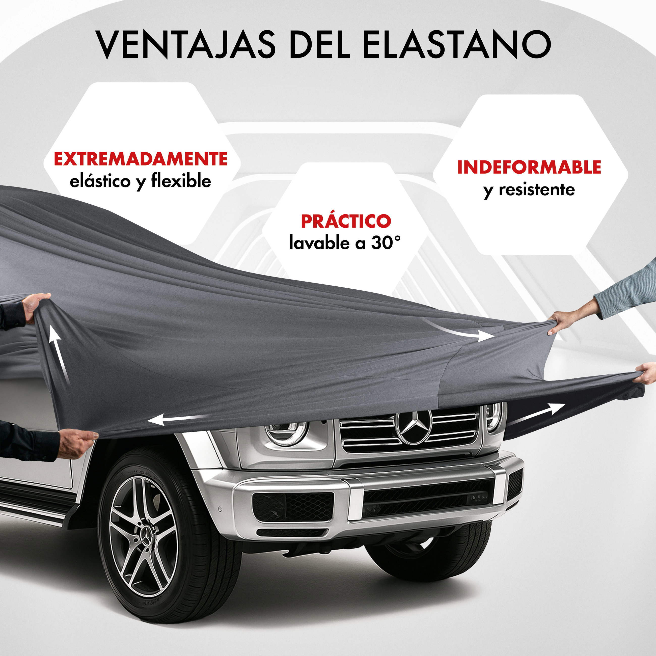 Funda de coche interior Stretch Plus, cubierta protectora de coche talla 10 SUV/furgoneta antracita