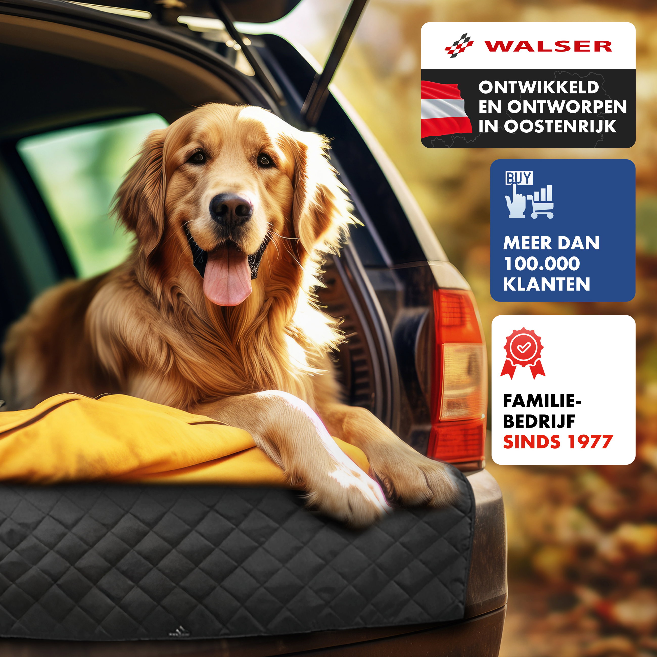 Kofferbakbeschermhoes Bello, kofferbakmat met zijbescherming, universele kofferbakbescherming, hondenbescherming voor de auto, waterafstotende kofferbakmat 13626