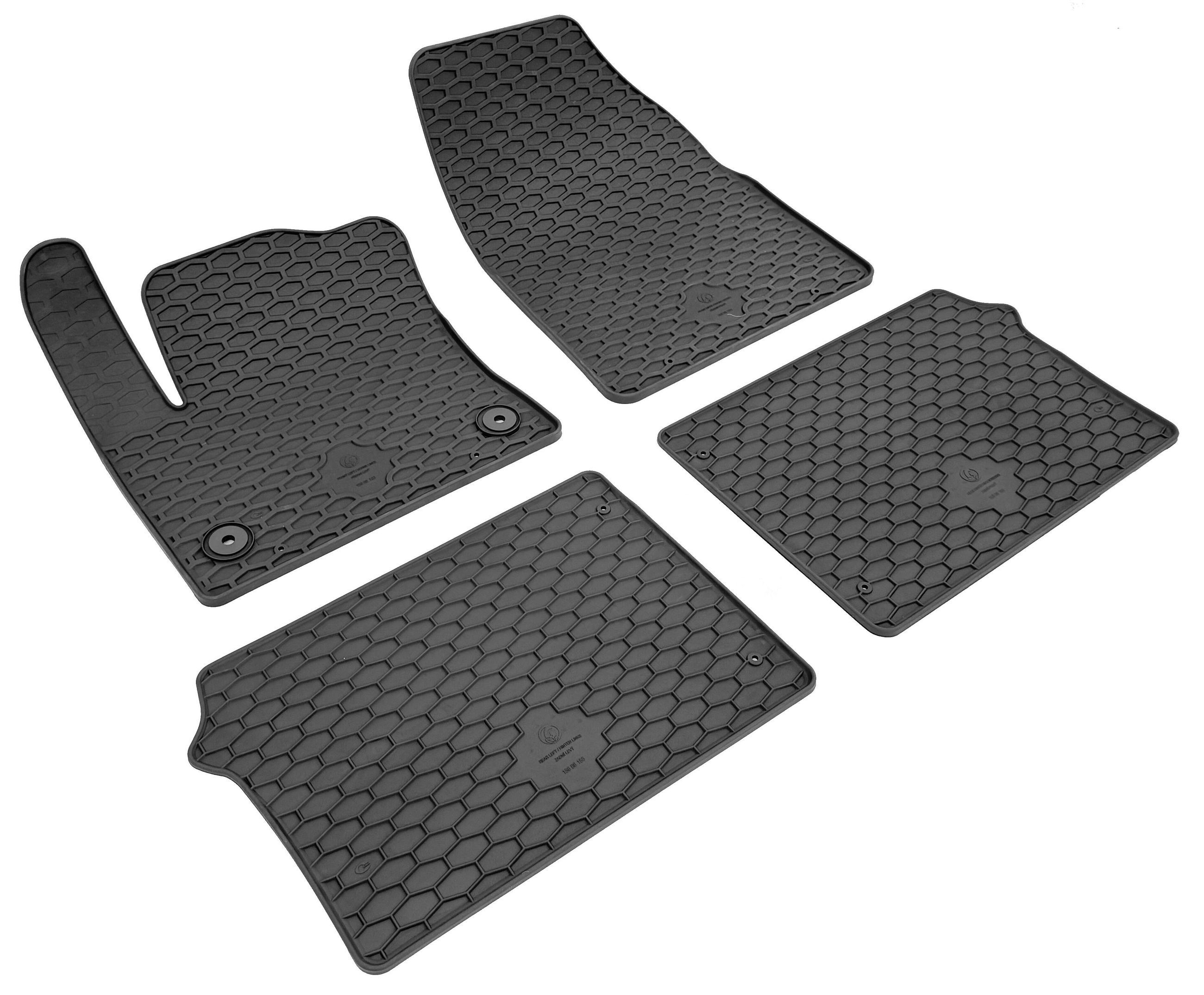 Auto Fußmatten, Autofußmatten, Gummimatten, Allwettermatten, Hexagon Muster, Gummimatten, Autoschutz, Kofferraumfußmatten, Rutschfest, 4-teilig
