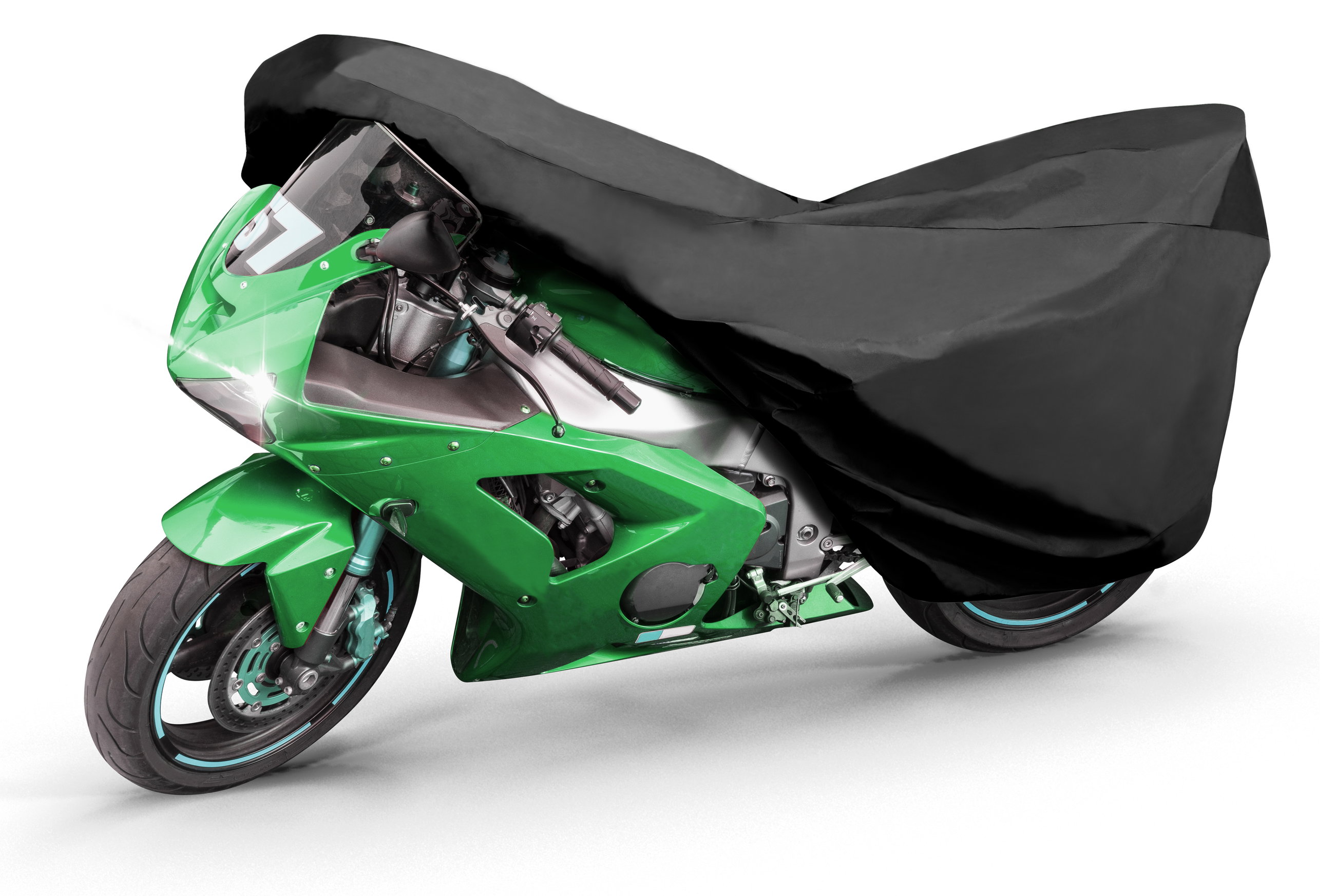 Motorrad Abdeckplane All Weather M, Motorrad Abdeckplane, Motorrad-Garage wasserdicht - 215x95x120 cm schwarz