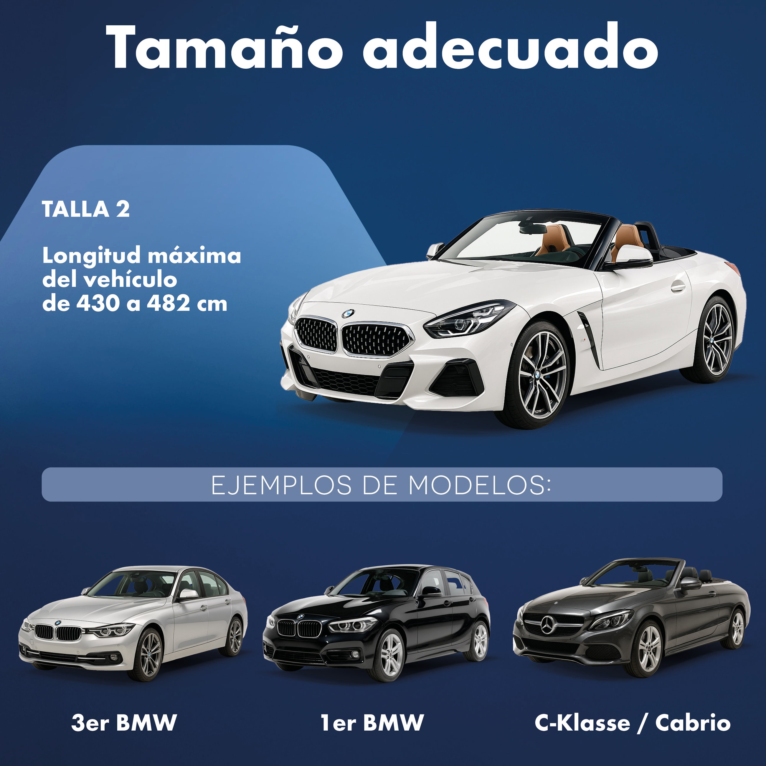 Cubierta protectora de coche All Weather, funda de coche funda integral talla 2 coche, funda para coche negro