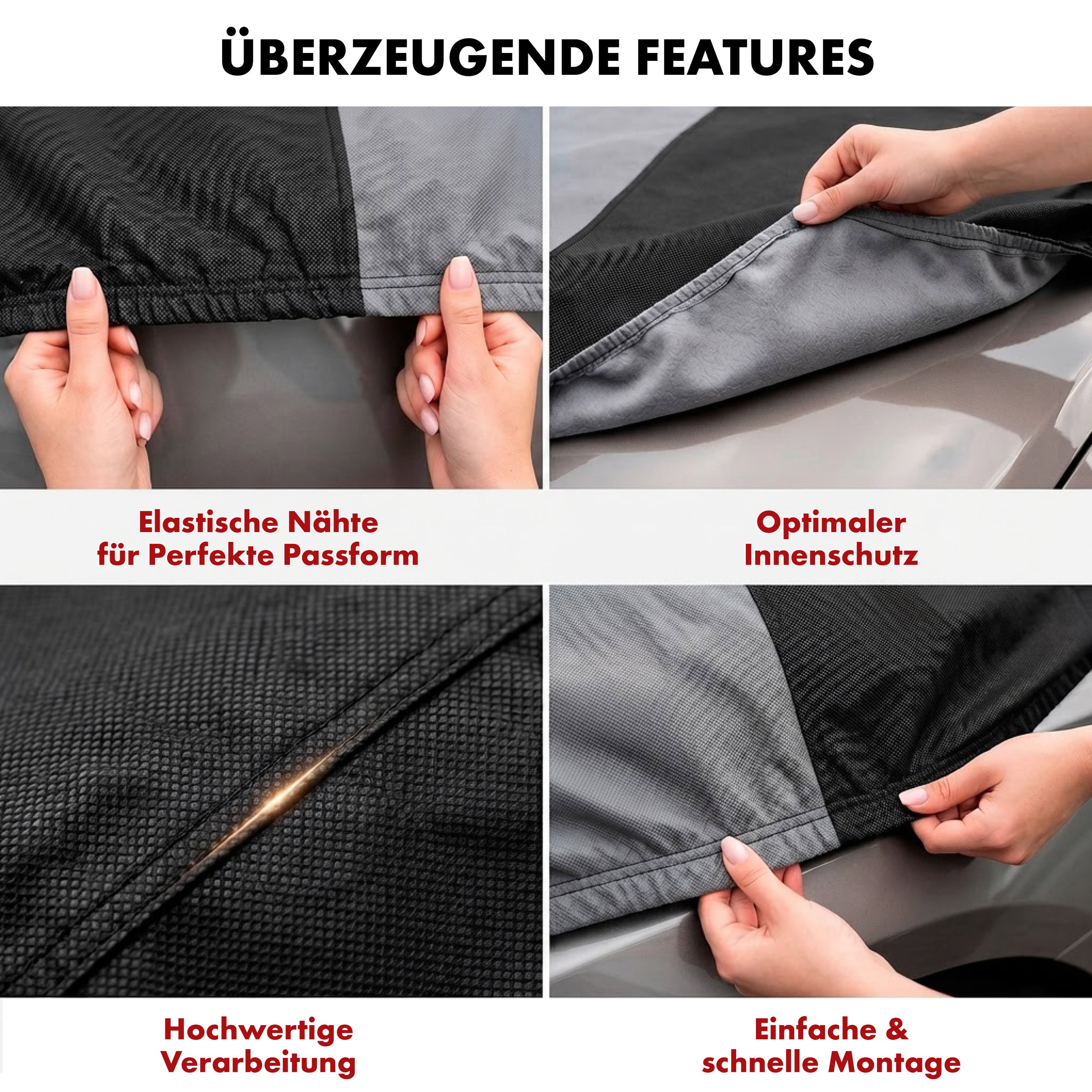 Autoplane Indoor Eco, PKW-Abdeckplane Größe 2 PKW schwarz
