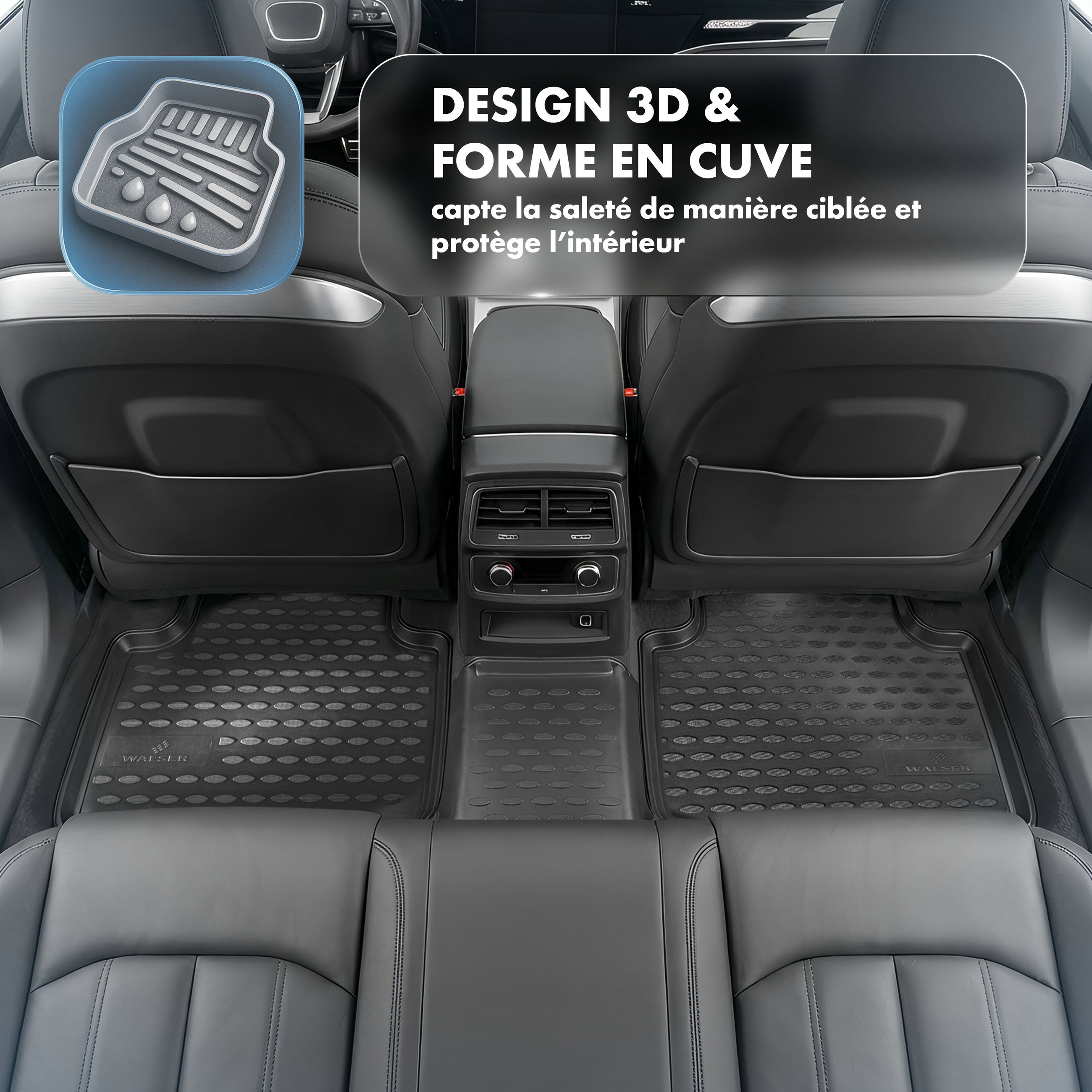 Tapis en caoutchouc XTR pour VW T-Roc 2017-Auj.