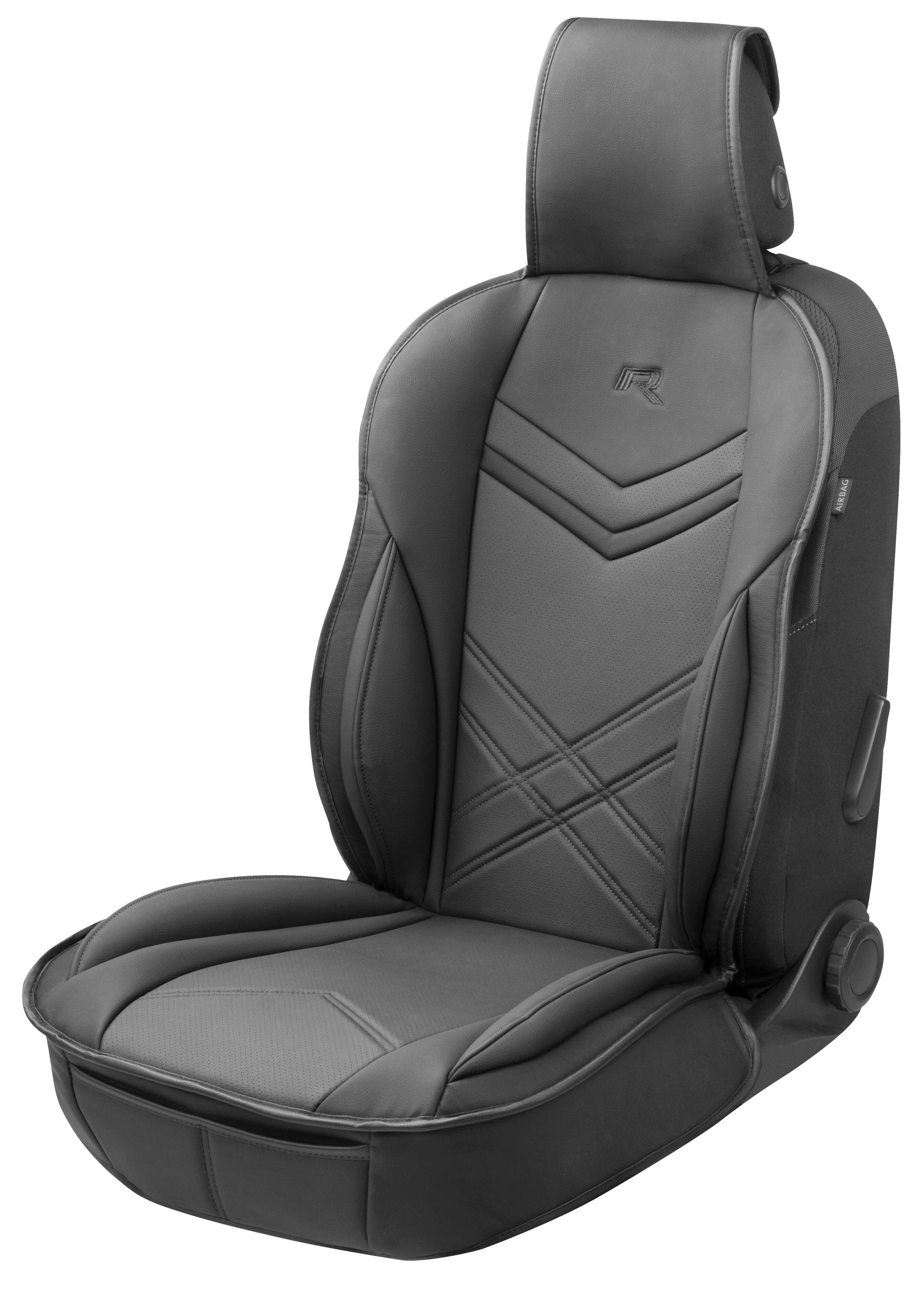 Rey car seat cushion in black, 1 piece