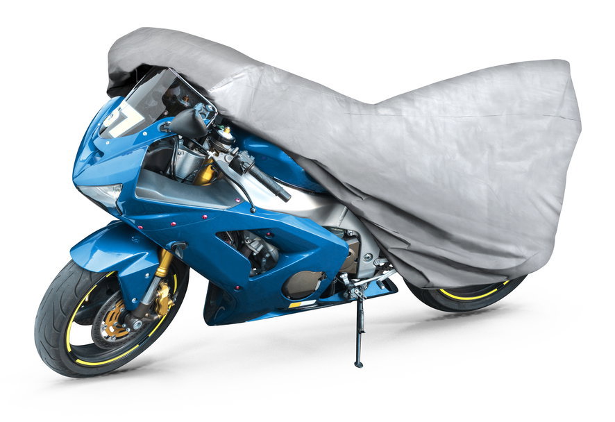 Bâche de protection pour moto All Weather M, Bâche de protection pour moto, Garage pour moto étanche - 215x95x120 cm argent