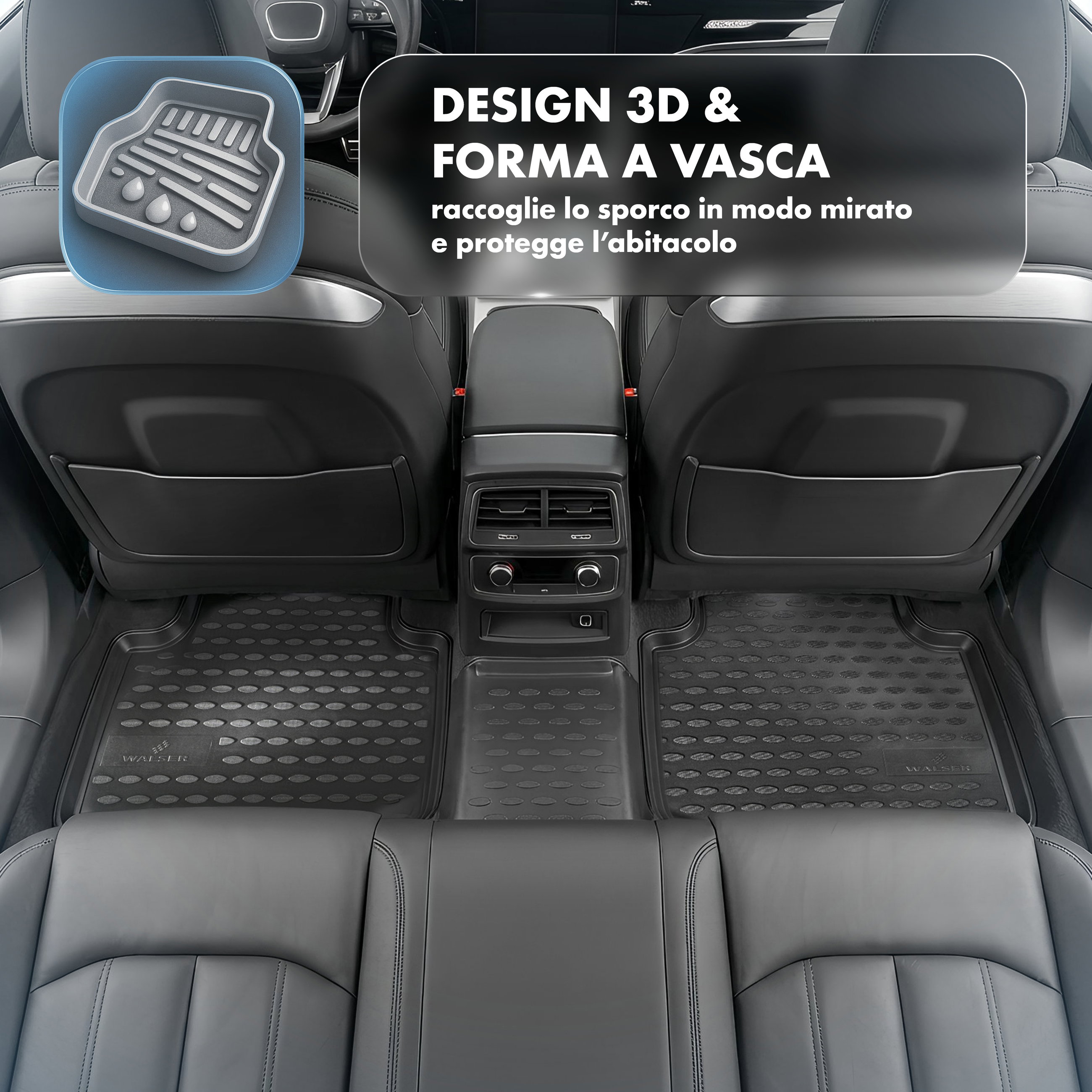 Tappetini in gomma per auto su misura XTR per Dacia Sandero I 2008 - 2012