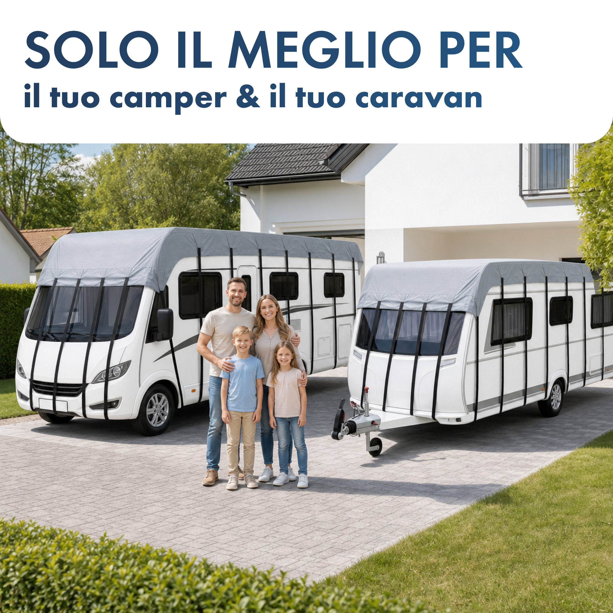 Caravan Dachabdeckung 500x300cm grau
